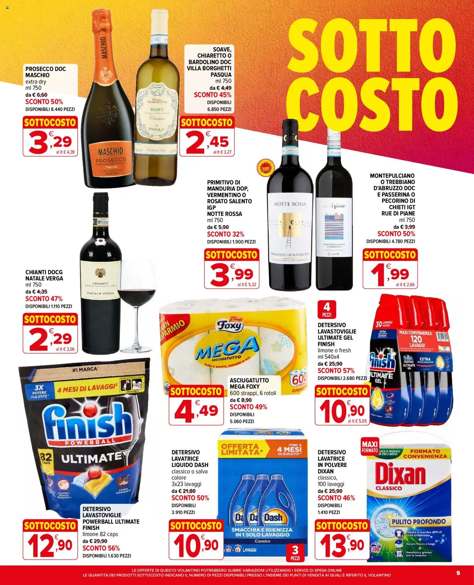 Volantino Iperal del 03/09/2026 | Pagina: 5 | Prodotti: Prosecco, Vino, Lavatrice, Pecorino