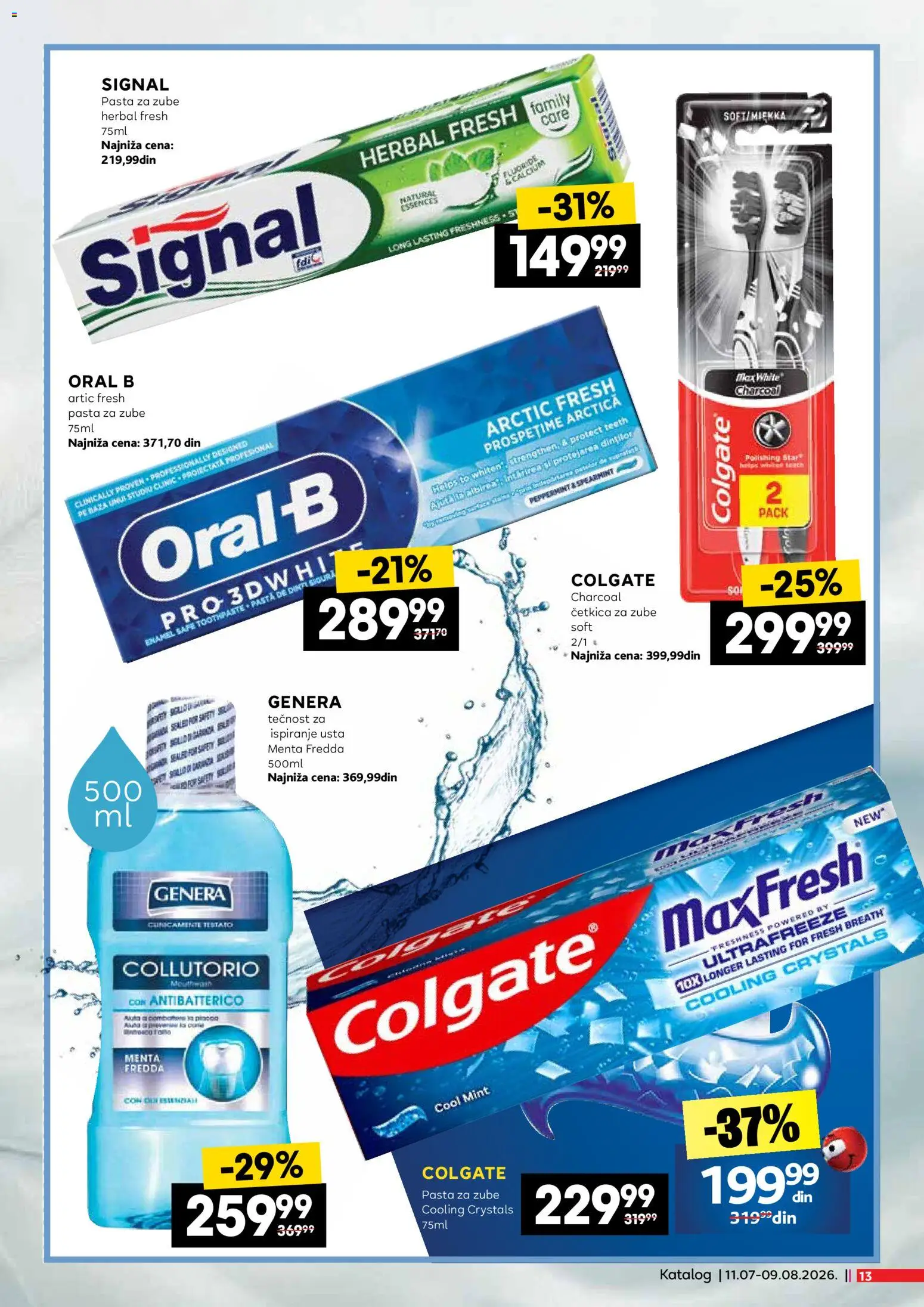 Roda katalog - važi od 11.07.2026 | Strana: 13 | Proizvode: Colgate, Pasta za zube, Četkica za zube