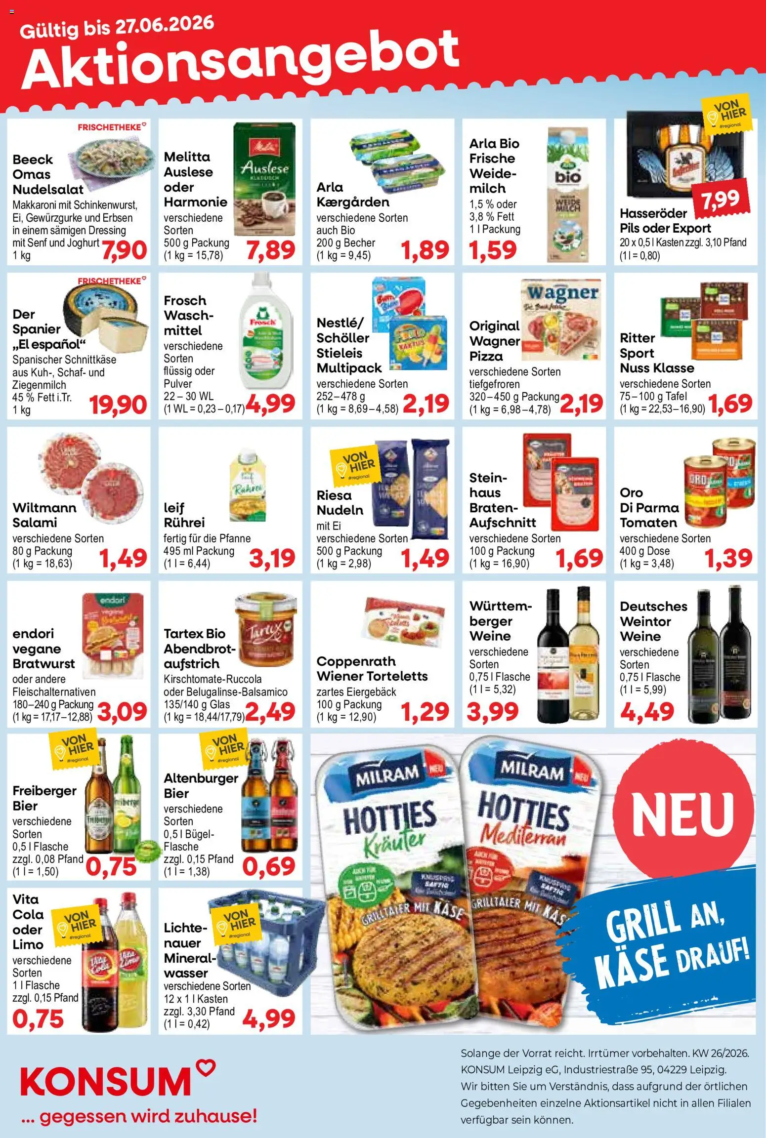 KONSUM Leipzig Prospekt – gültig ab 22.06.2026 | Seite: 1