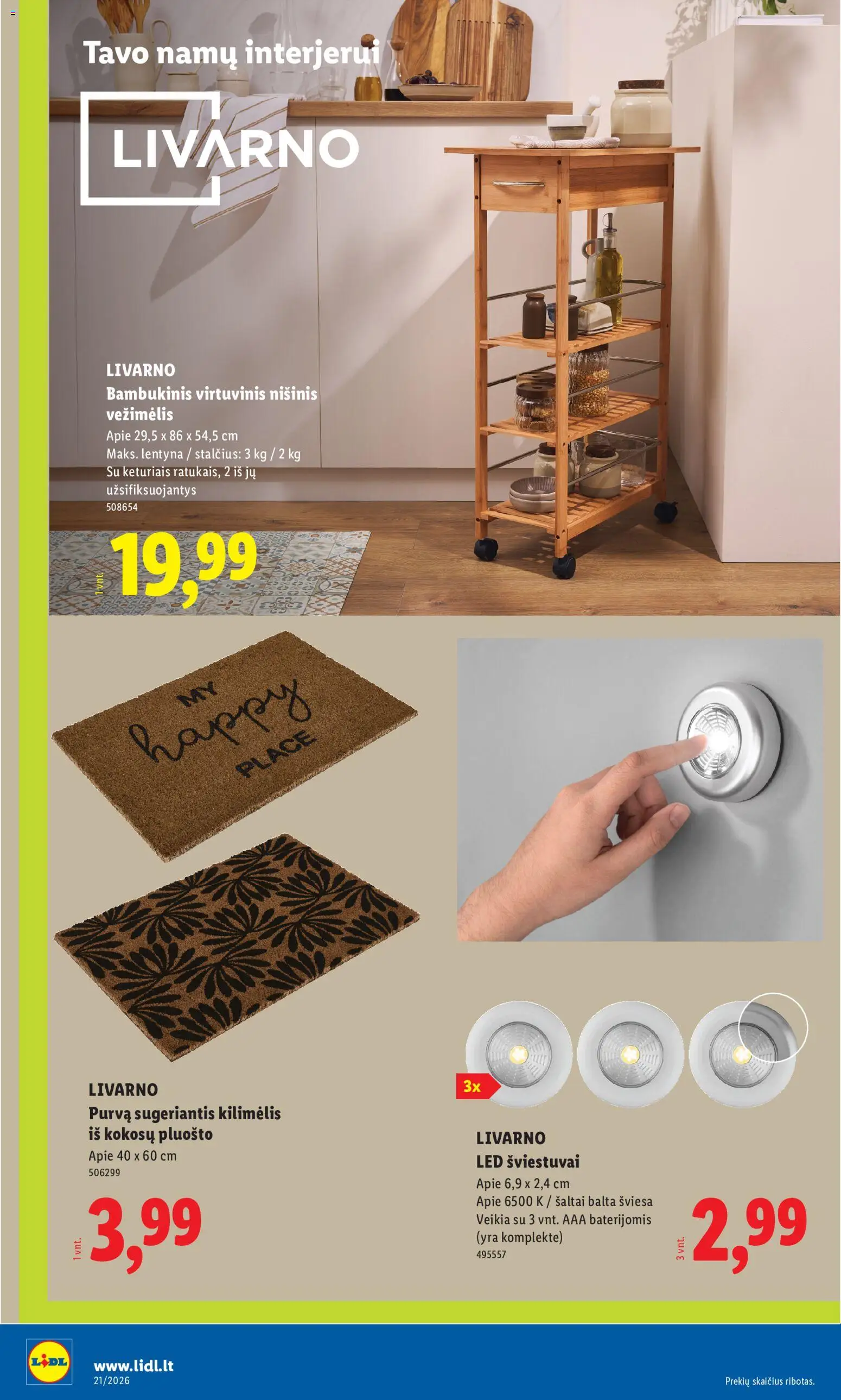 LIDL akcijos nuo 18.05.2026 | Puslapis: 8 | Prekių: Kilimėlis, Lentyna