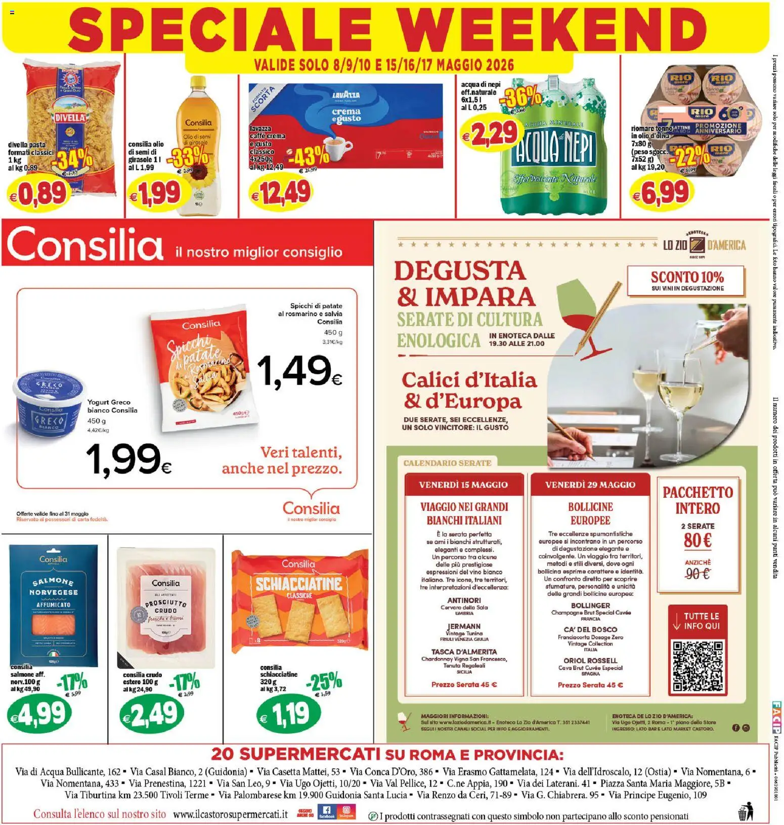 Volantino Il Castoro del 08.05.2026 | Pagina: 20 | Prodotti: Yogurt greco, Olio, Tonno, Champagne