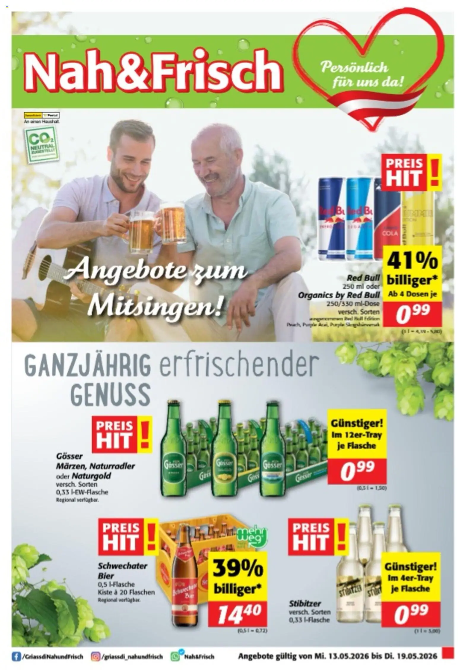 Nah und Frisch Flugblatt gültig ab 13.05.2026 | Seite: 1 | Produkte: Bier