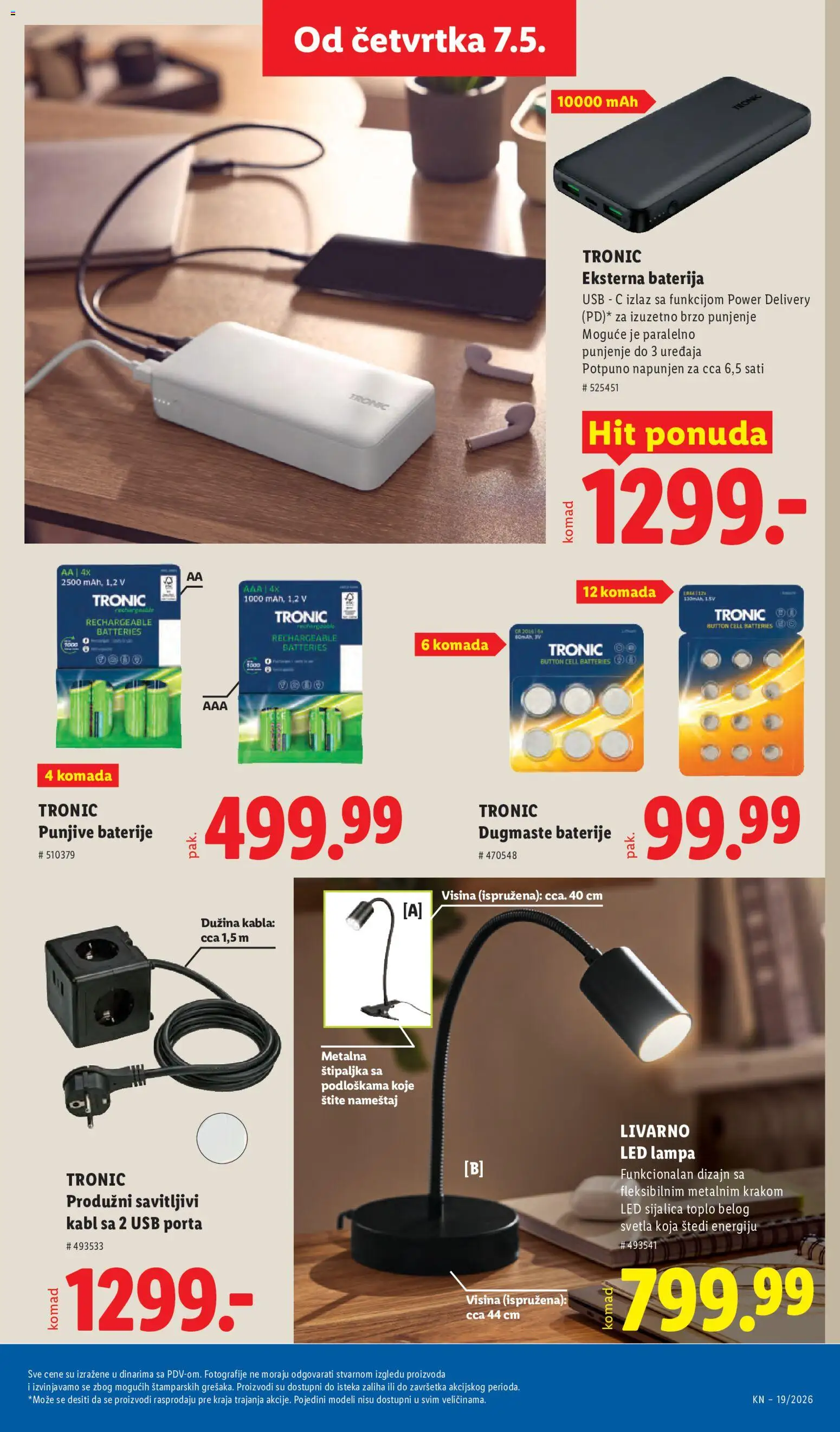 Lidl katalog - važi od 07.05.2026 | Strana: 77 | Proizvode: Kabl, Lampa, LED sijalica, Baterije