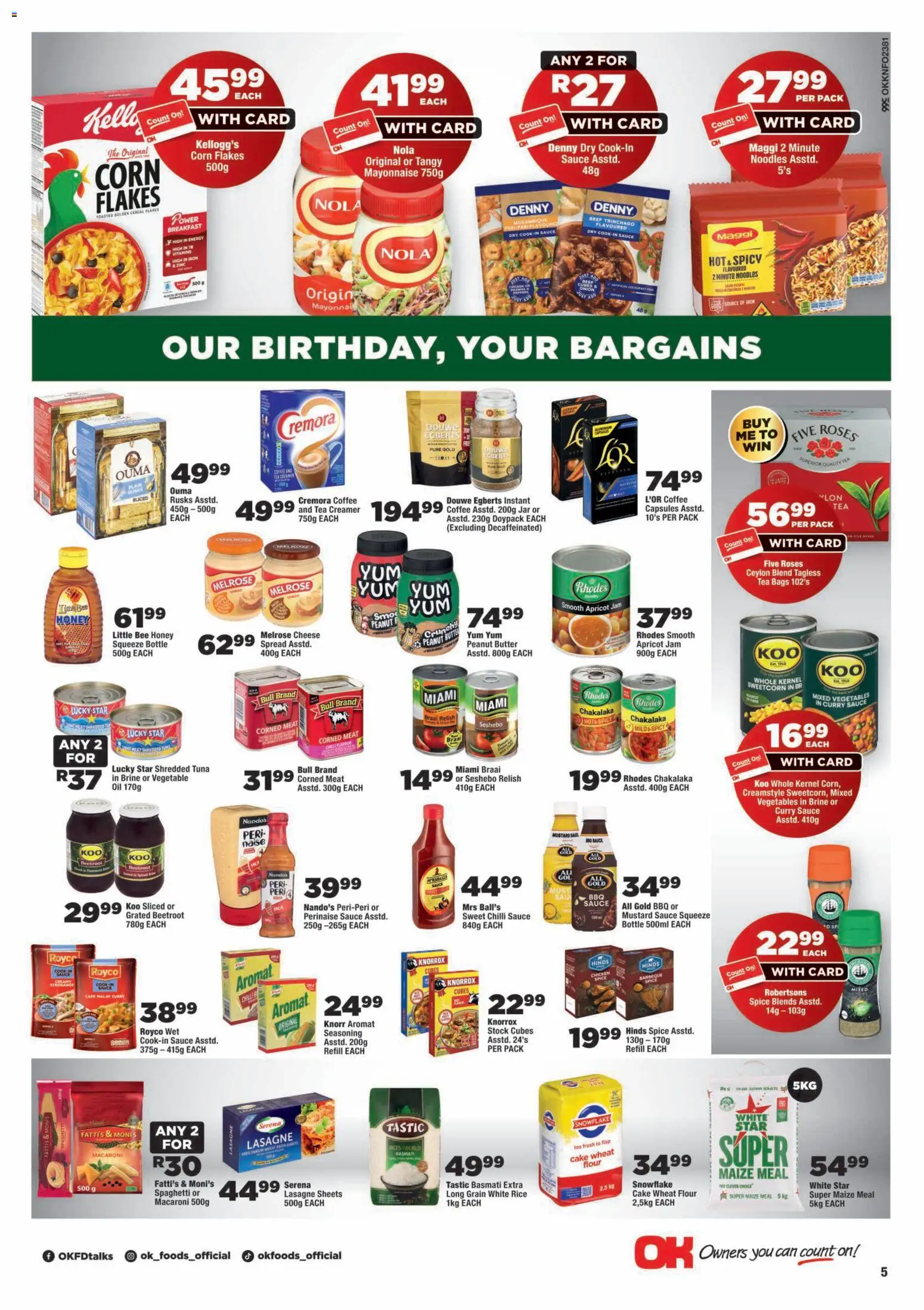New OK Foods catalogue – valid from 25/08/2026 | Page: 5 | Products: Jam, Creamer, Rice, Tea