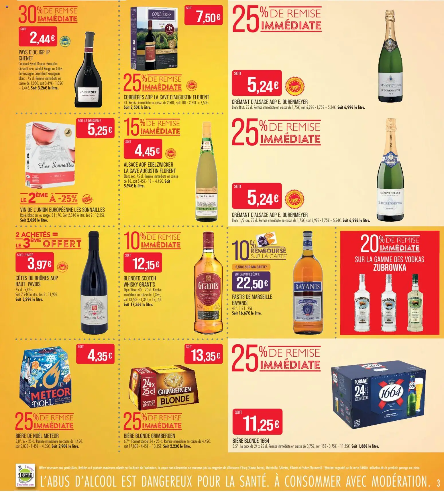 {H1} | Page: 3 | Produits: Whisky, Pastis, Bière blonde, Whisky Grant's