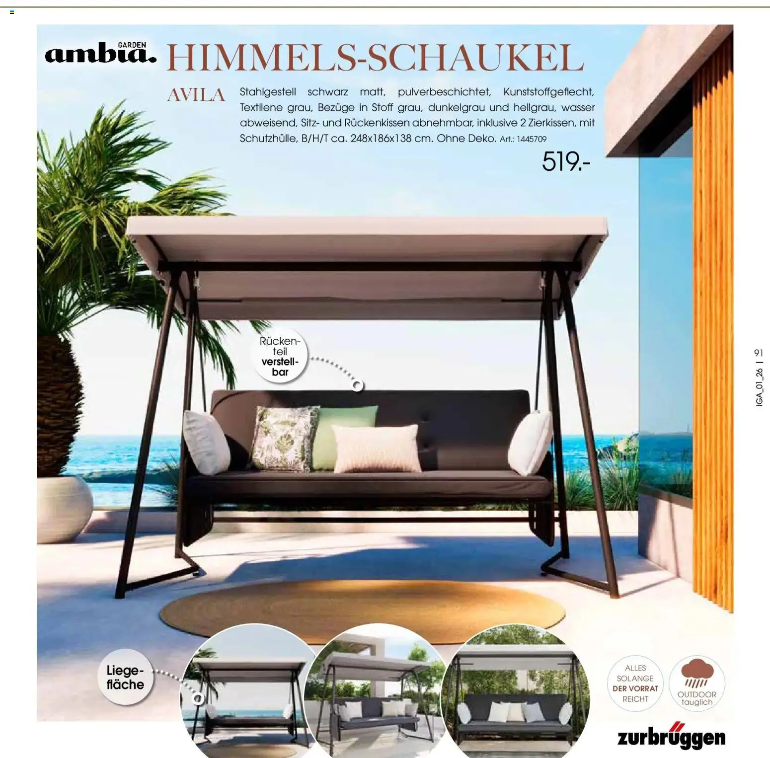 Zurbrüggen Garten Unna – gültig ab 19.03.2025 | Seite: 91 | Produkte: Liege, Wasser