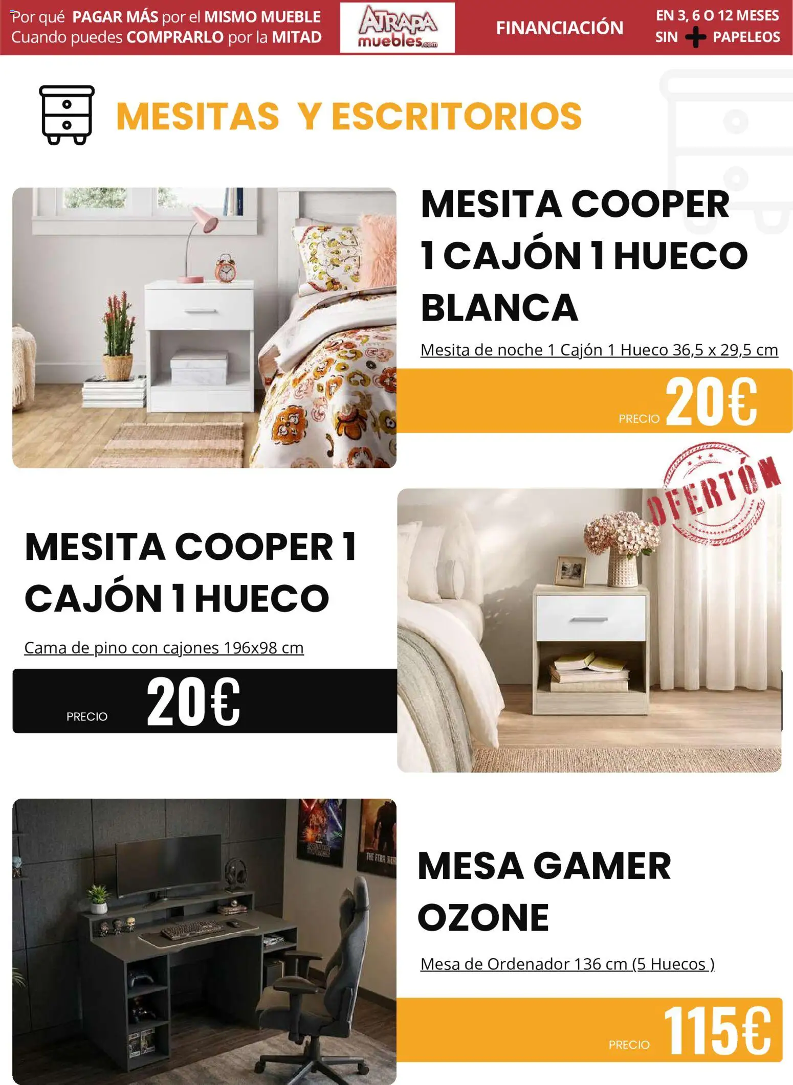 Atrapa Muebles folleto │ válido desde el 01.06.2026 | Página: 6 | Productos: Ordenador, Cama, Mesa