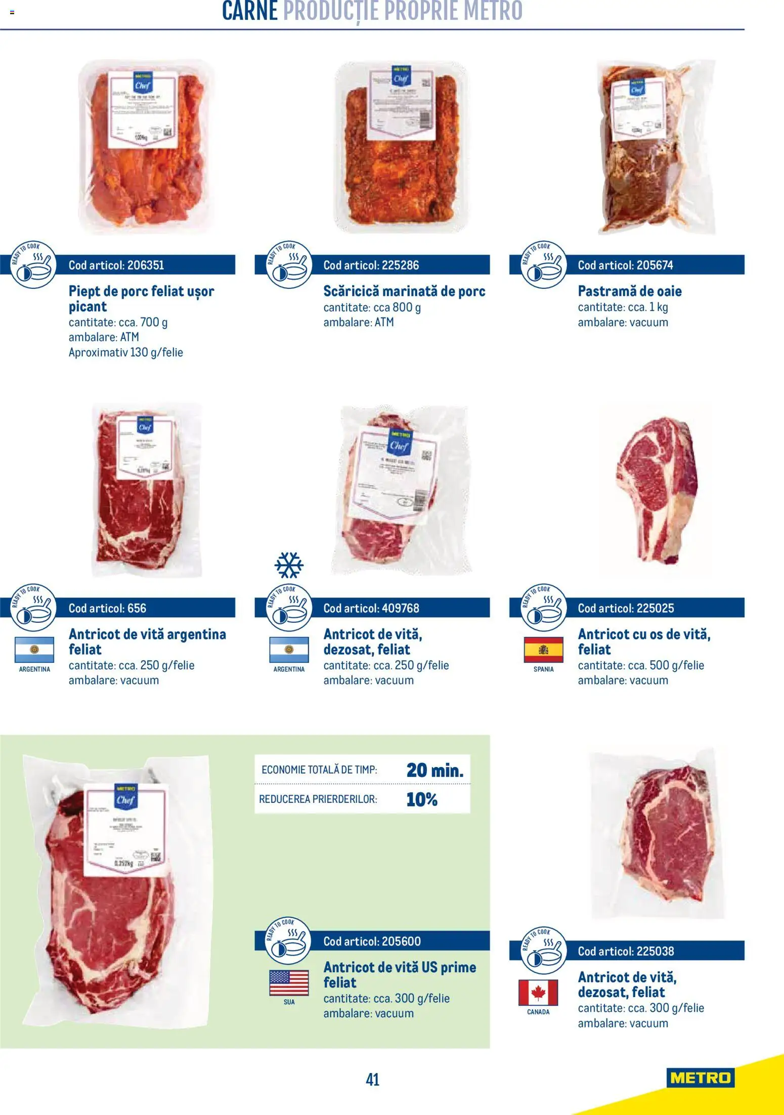 Noul catalog Metro – valabil de la 21.04.2026 | Pagină: 41 | Produse: Vită, Antricot de vita, Piept de Porc