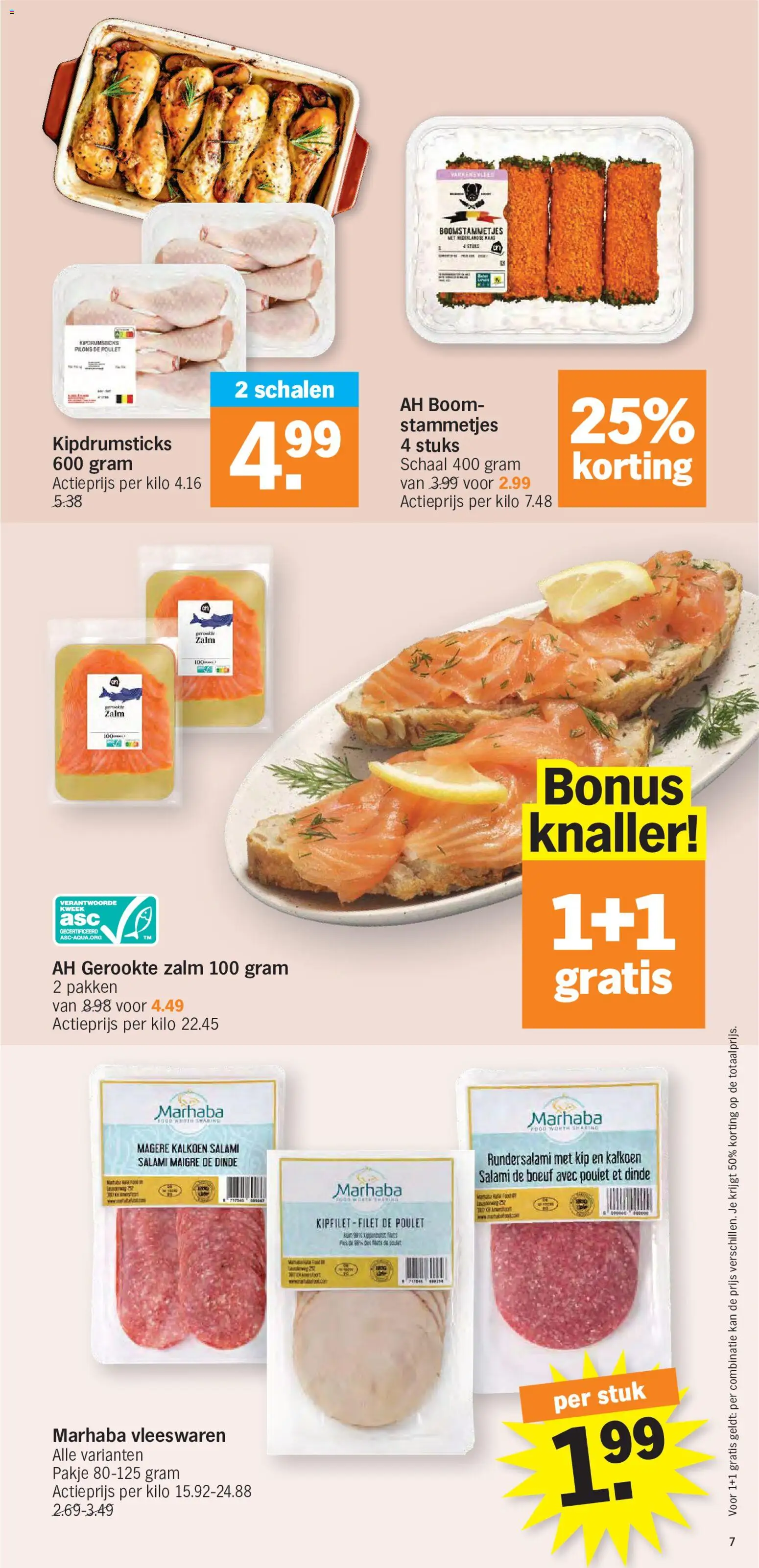 {H1} | Pagina: 7 | Producten: Varkensvlees, Vleeswaren, Kip, Kan