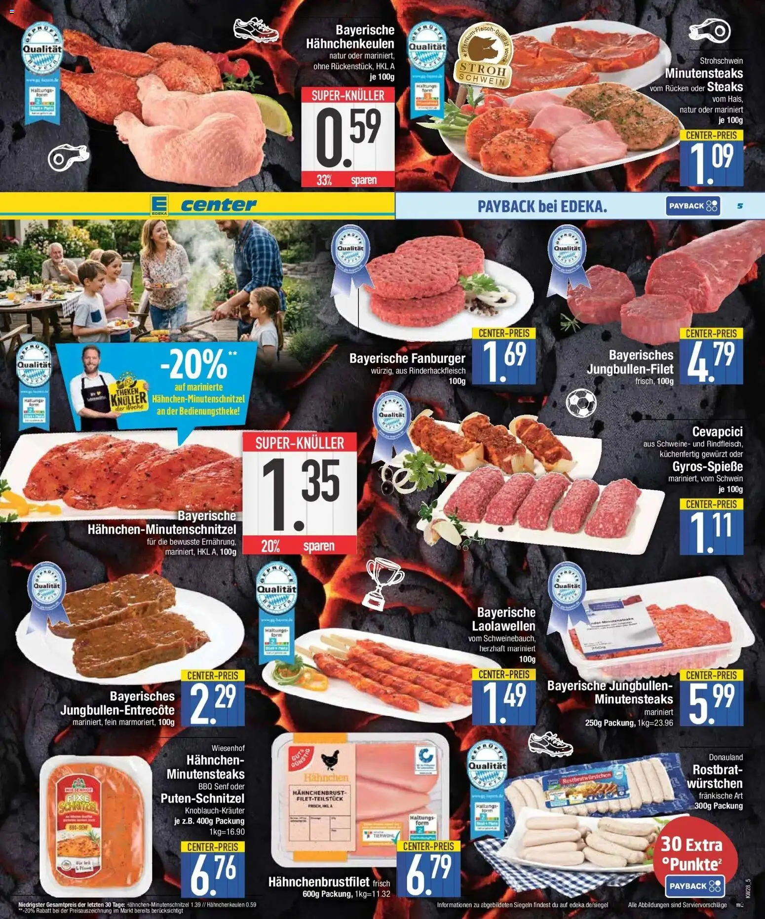 E center Wochenangebote – gültig ab 06.07.2026 | Seite: 5 | Produkte: Hahnchen, Cevapcici, Putenschnitzel, Hahnchenbrust