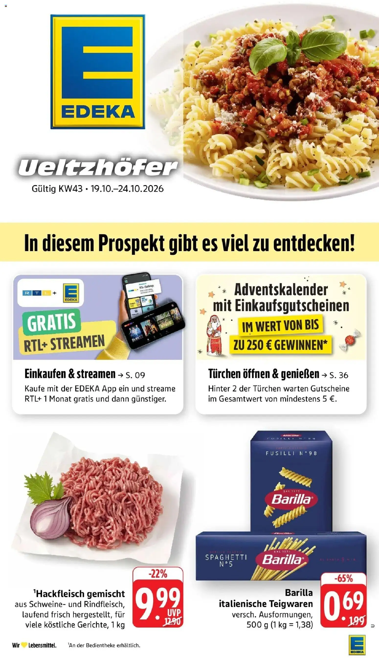 Edeka Prospekt Heilbronn-Sontheim (ab 19.10.2026) » Angebote Online | Seite: 7 | Produkte: Barilla, Spaghetti