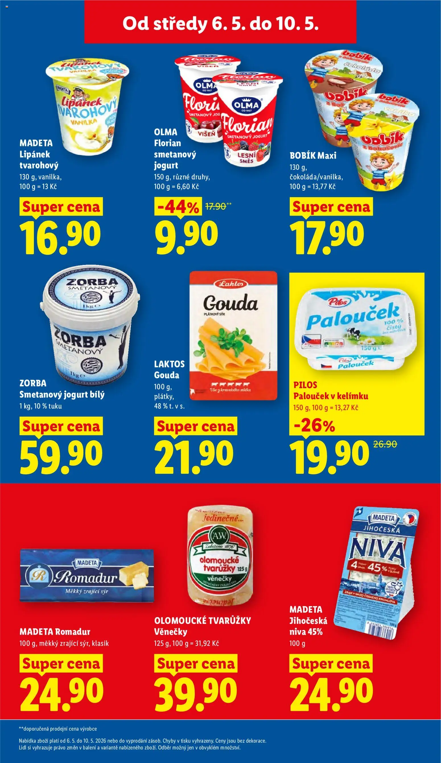 Lidl leták od 06.05.2026 | Strana: 17 | Produkty: Lipánek, Jogurt, Plátkový sýr, Romadur