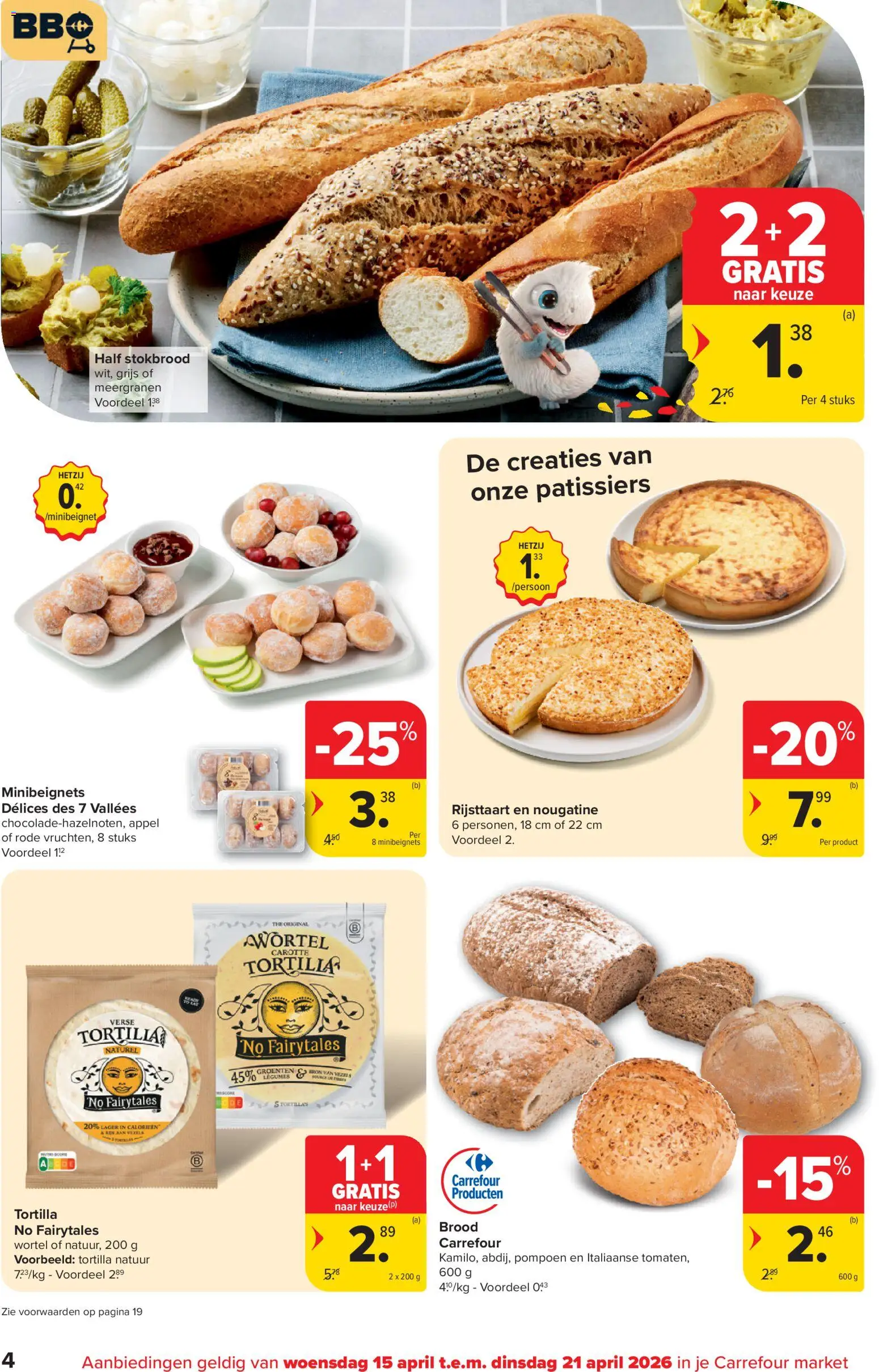{H1} | Pagina: 4 | Producten: Stokbrood, Tortilla, Appel, Pompoen