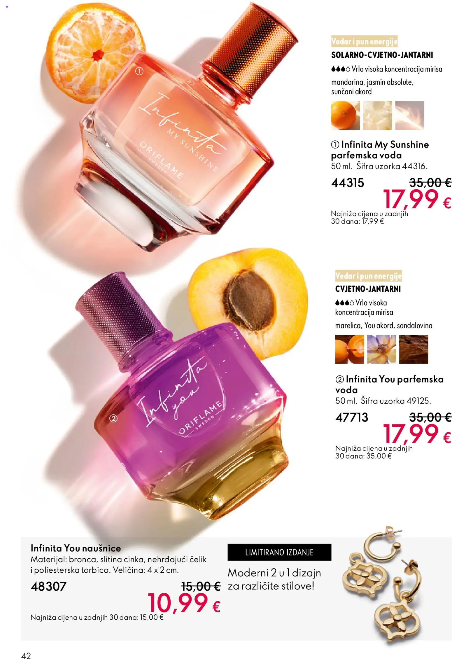 Oriflame katalog | vrijedi od 03.06.2026 | Stranica: 42 | Proizvodi: Voda, Naušnice