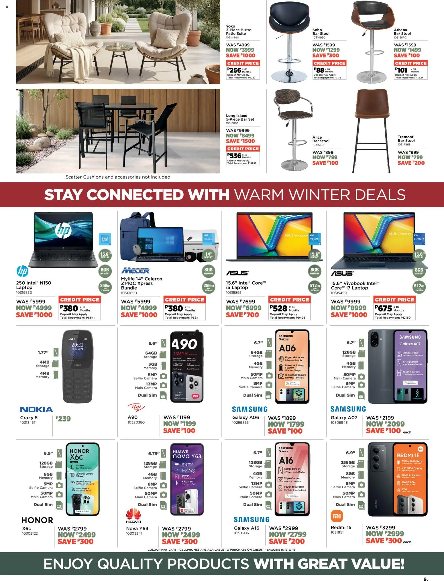 New House and Home catalogue – valid from 15.06.2026 | Page: 9 | Products: Stool, Laptop, Battery, Charger