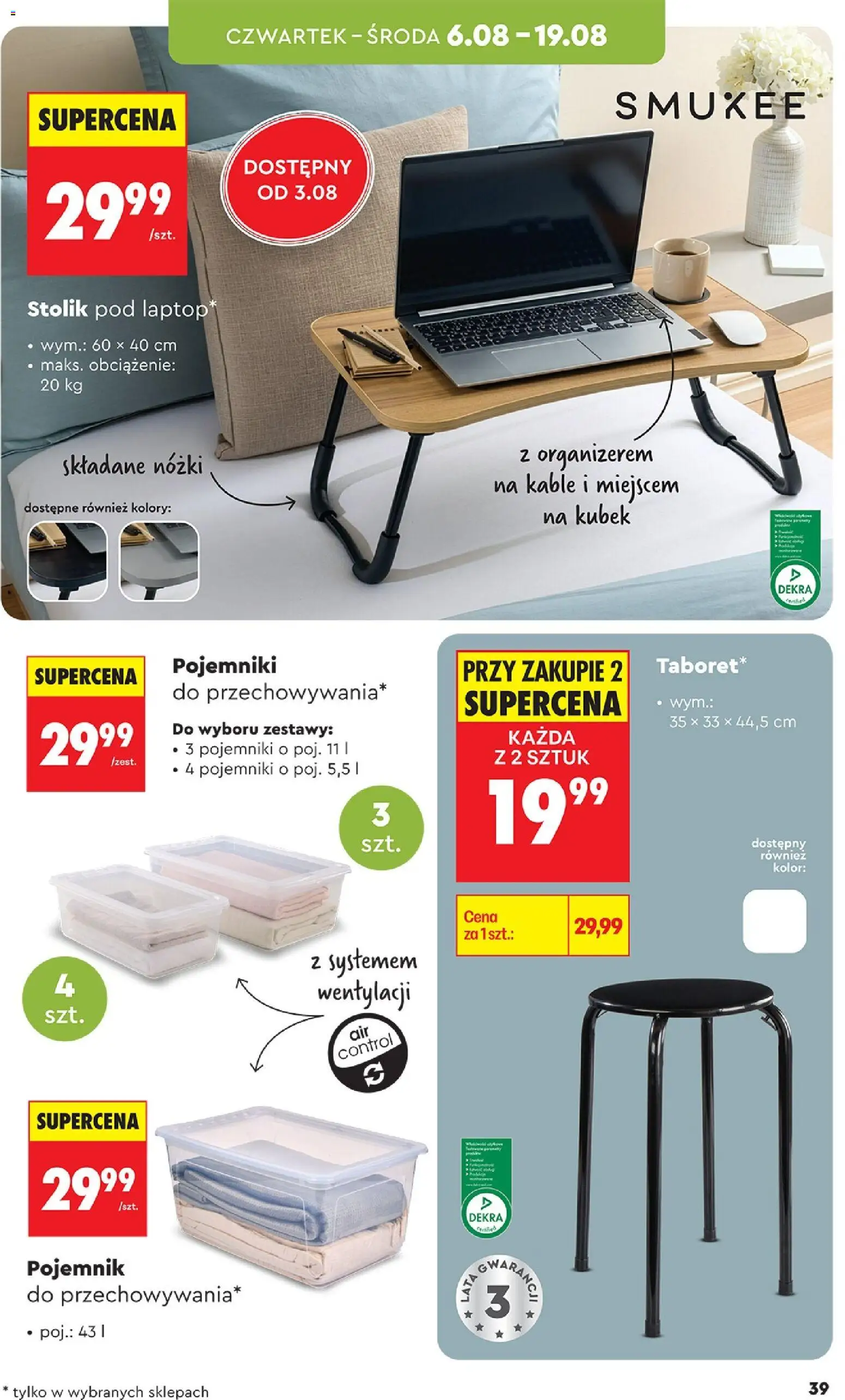Biedronka gazetka - Hity i inspiracje od 03.08.2026 | Strona: 39