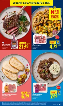 Pré-visualização Bifes de Frango Marinados com Salsa e Alho, Chicken steaks marinated with sauce and garlic, sold per kg válido de 25.05.2026 | Página: 39 | Produtos: Frango, Sal, Coelho