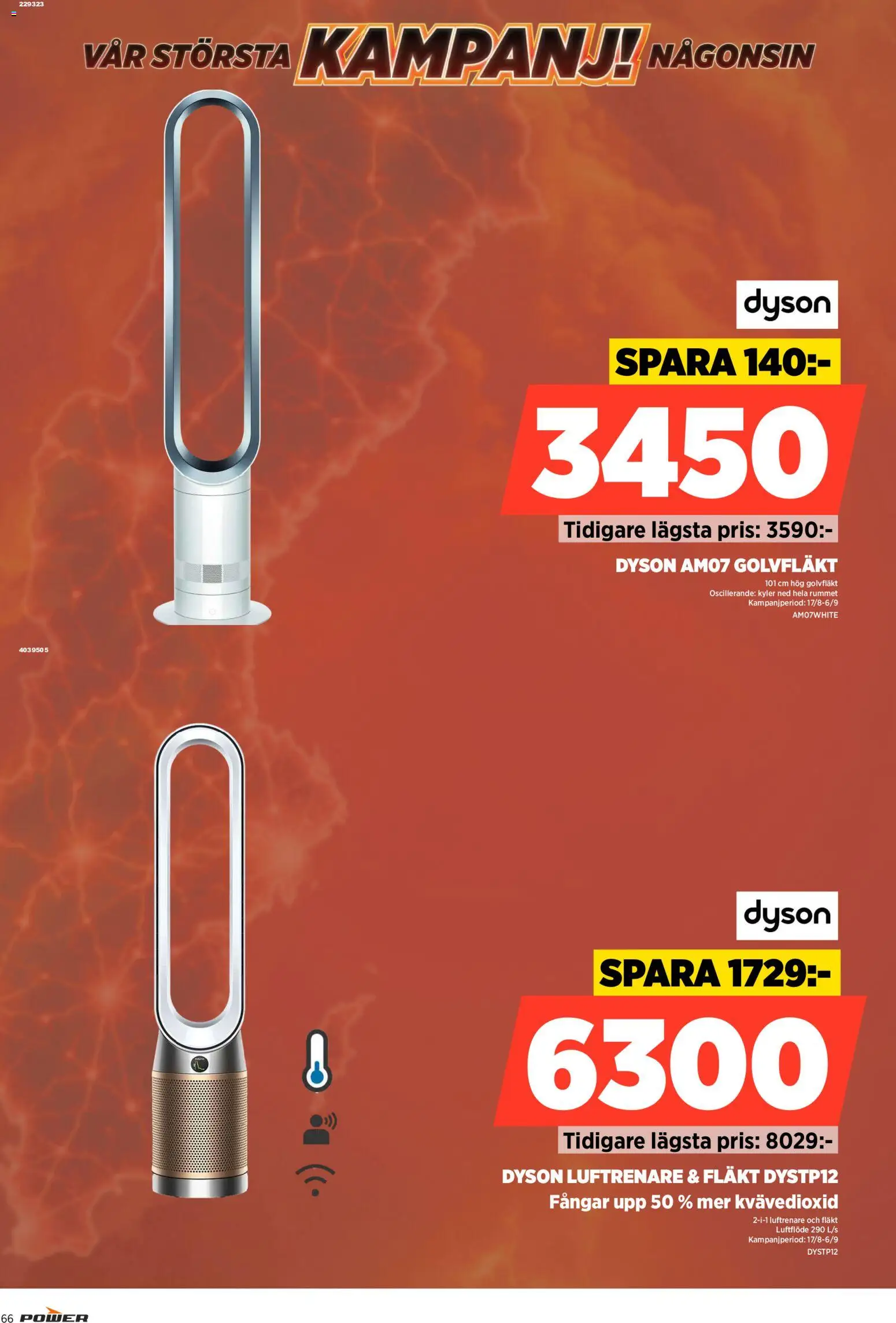 Power reklamblad aktuell från 31/08/2026 | Sida: 66 | Produkter: Fläkt, Luftrenare, Golvfläkt