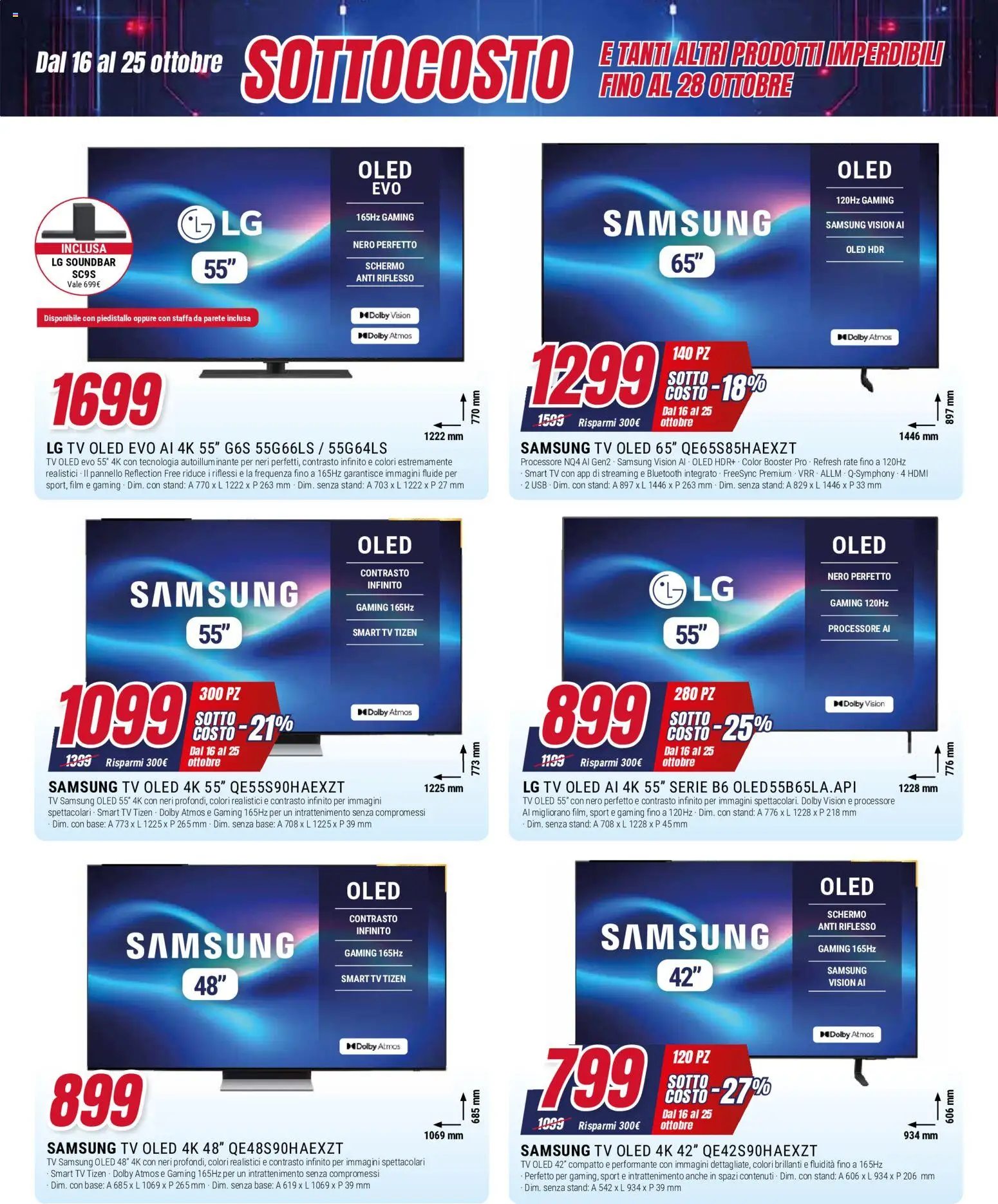 Volantino Trony del 16/10/2026 | Pagina: 11 | Prodotti: Tv samsung, smart TV, Soundbar, Samsung
