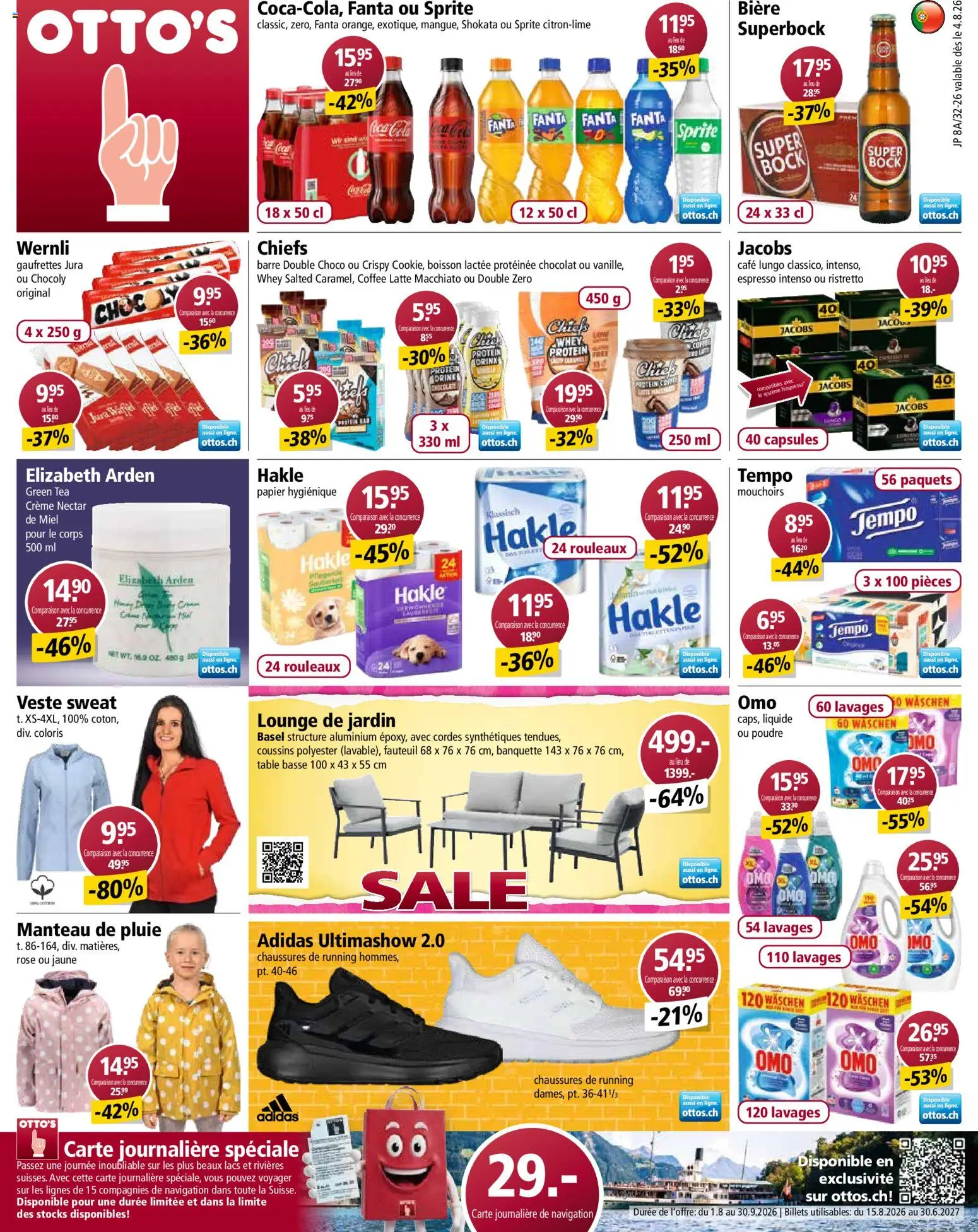 Otto's aktionen FR – gültig ab 04.08.2026 | Seite: 1 | Produkte: Jura, Navigation, Coca Cola, Sprite