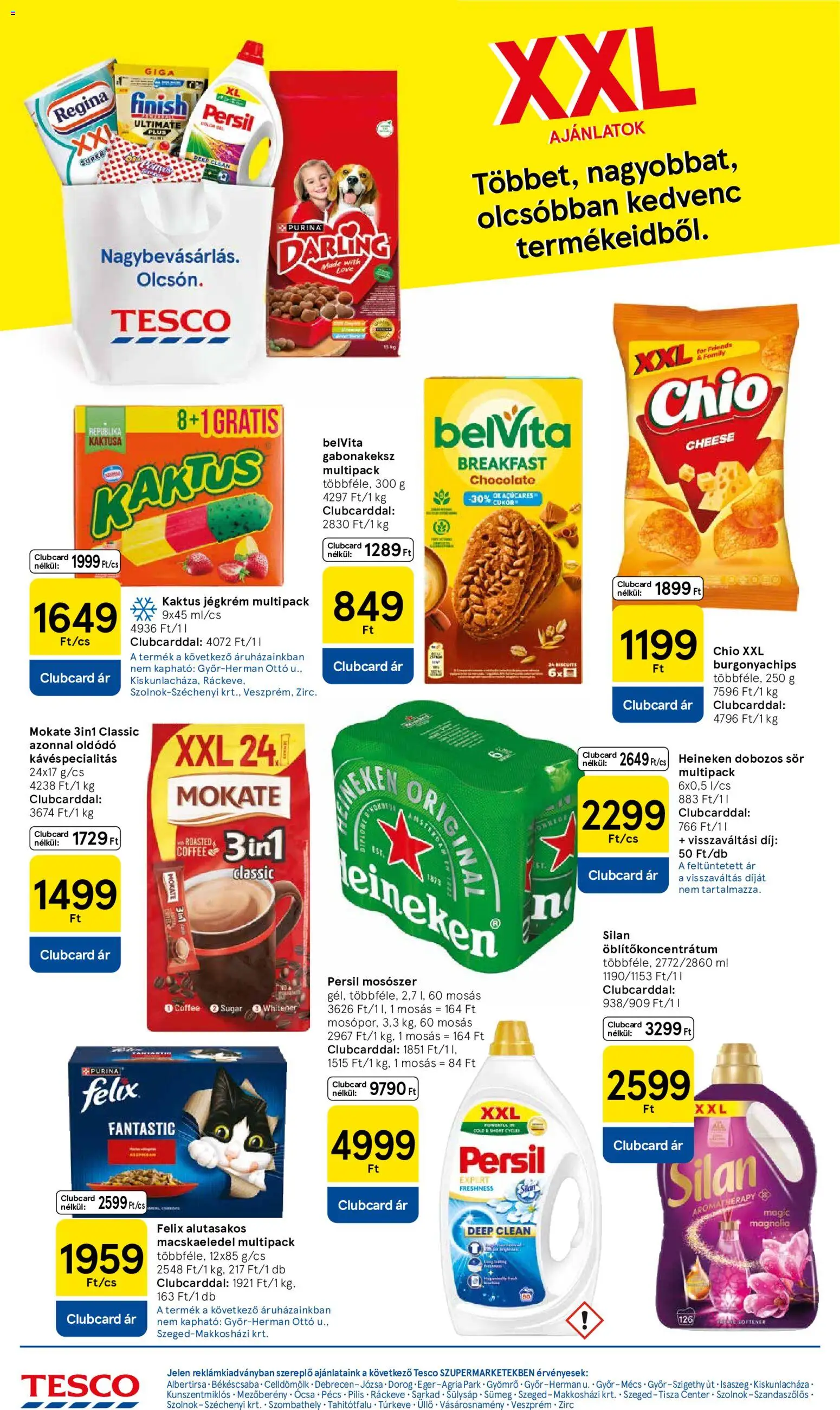 Tesco akciós ujság - amely érvényes a következő dátumtól: 07.05.2026 | Oldal: 6 | Termékek: Heineken, Dobozos sör, Mosószer, Cukor