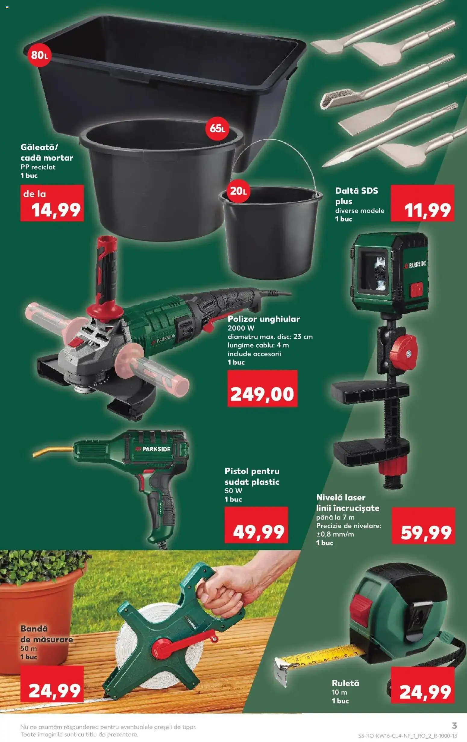 Noul catalog Kaufland – valabil de la 15.04.2026 | Pagină: 3 | Produse: Cablu, Disc, Polizor, Mortar