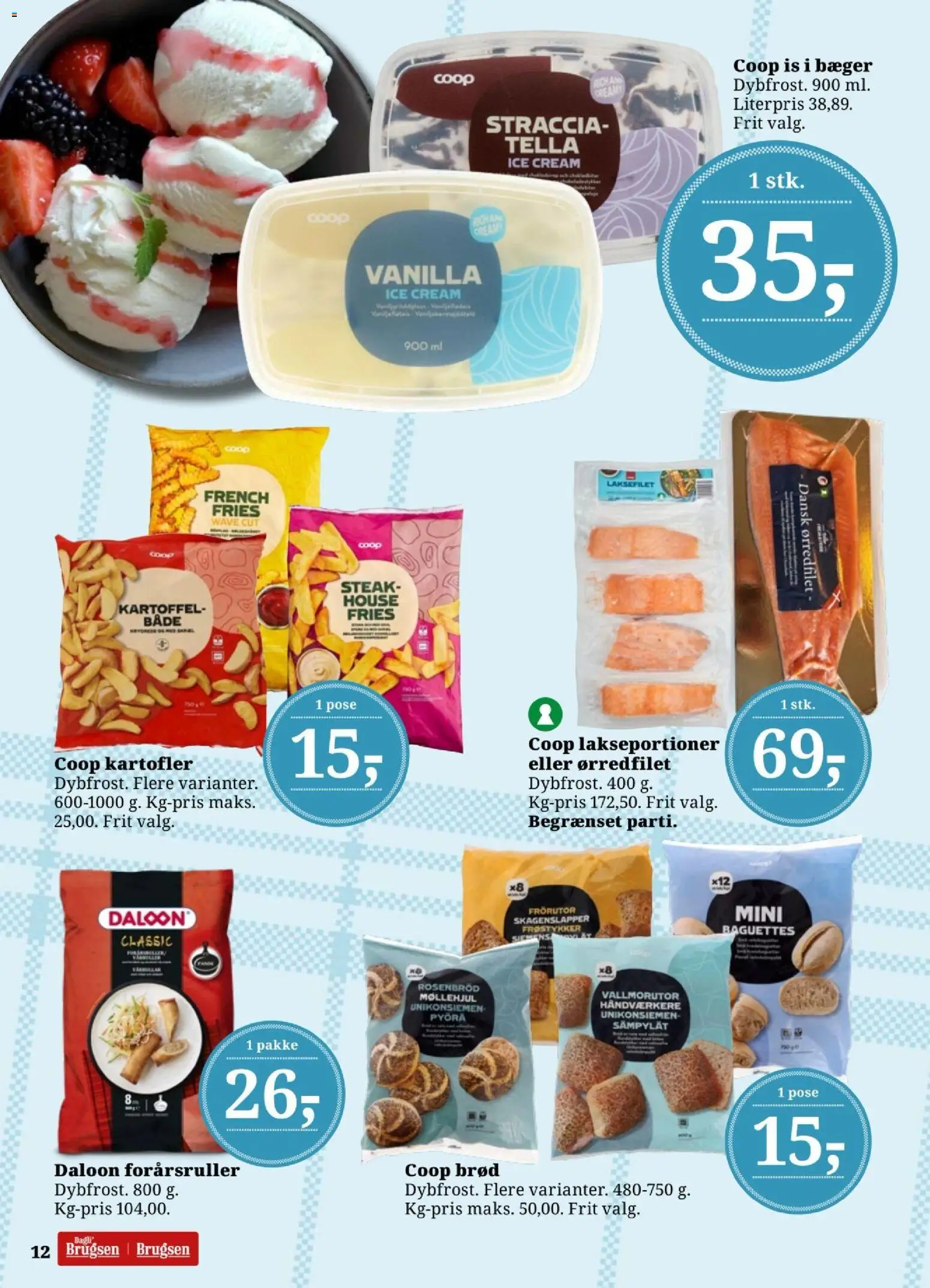 Dagli'Brugsen tilbudsavis – gyldig fra 22.05.2026 | Side: 14 | Produkter: Brød, Kartofler, Is