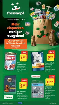 Fressnapf Prospekt 	 ab 30.04.2026 gültig