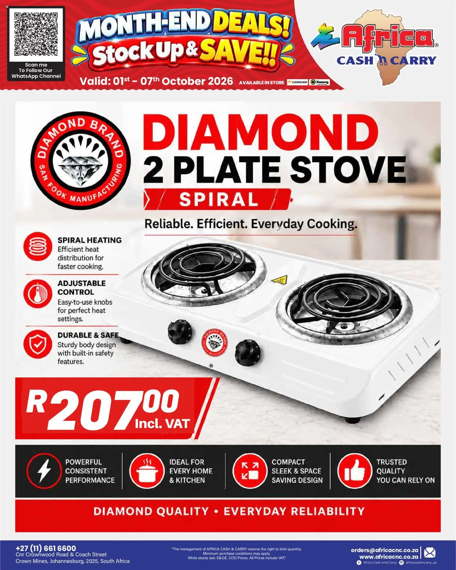 New Africa Cash & Carry catalogue – valid from 01/10/2026 | Page: 36 | Products: Stove, Plate, Stock