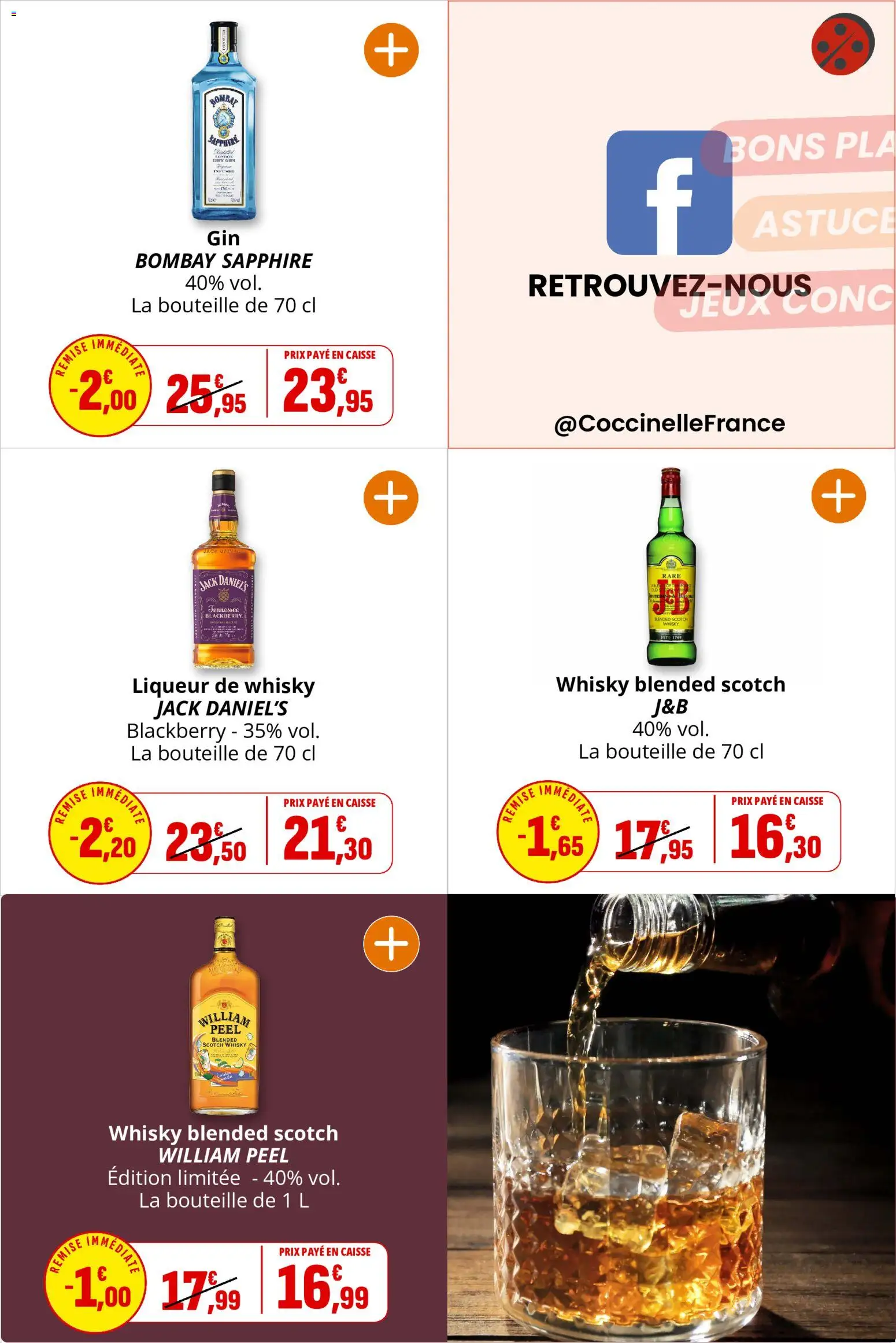{H1} | Page: 24 | Produits: Liqueur, William Peel, Bombay Sapphire, Bouteille