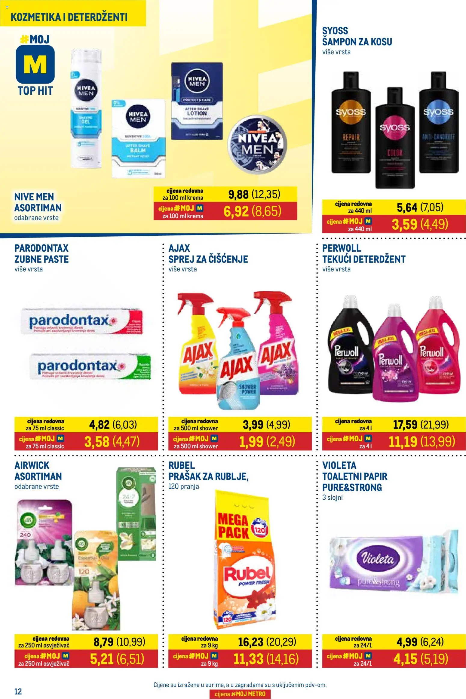 Metro katalog | vrijedi od 01.09.2026 | Stranica: 12 | Proizvodi: Toaletni papir, Nivea, Perwoll, Parodontax