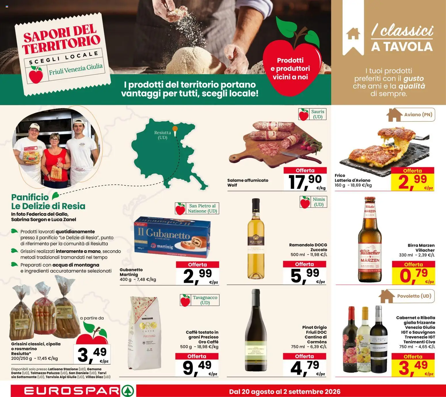 Volantino Eurospar del 20/08/2026 | Pagina: 10 | Prodotti: Rosmarino, Caffè, Birra, Acqua