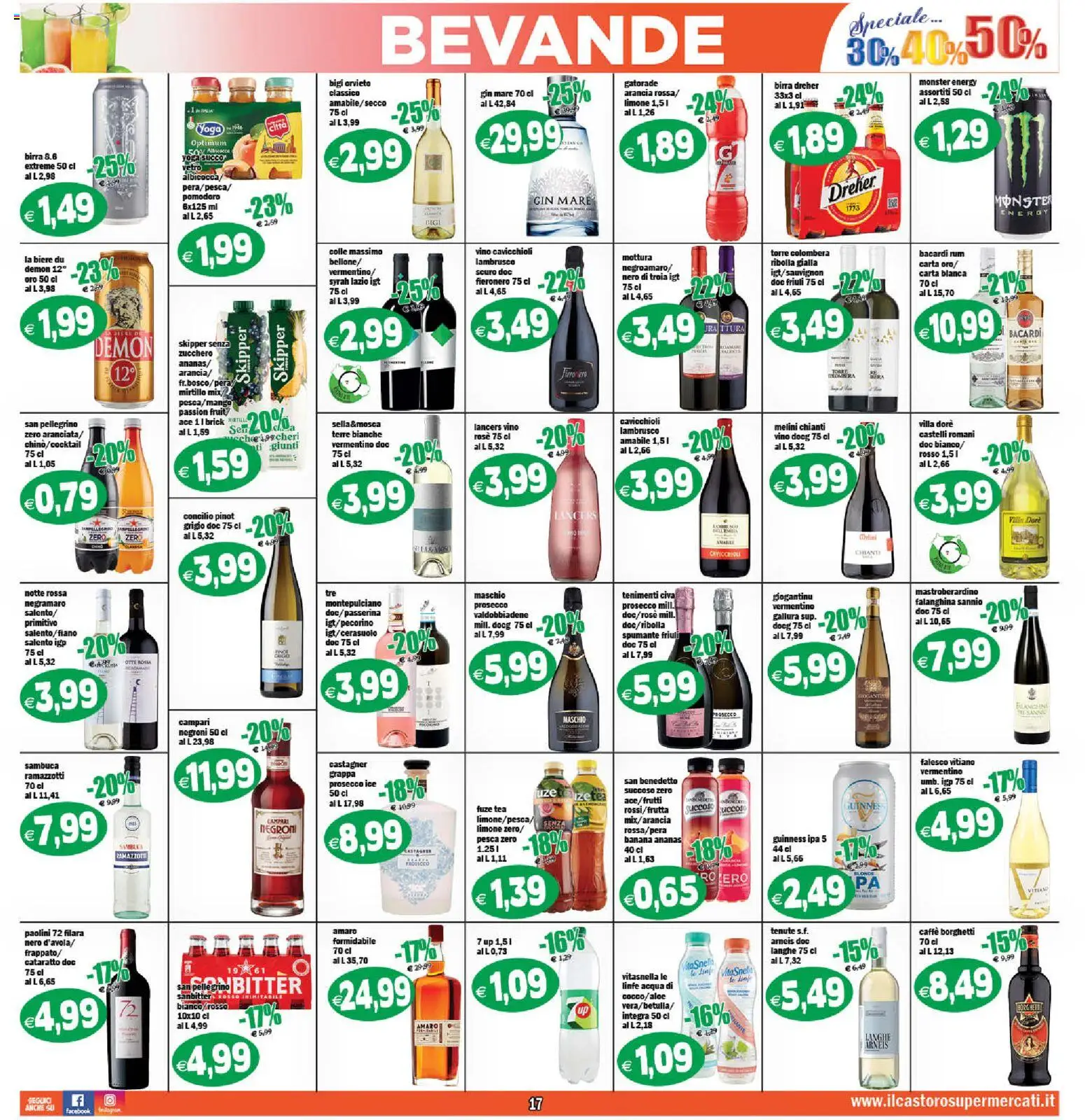 Volantino Il Castoro del 02/09/2026 | Pagina: 17 | Prodotti: Campari, Acqua, Bevande, Rum