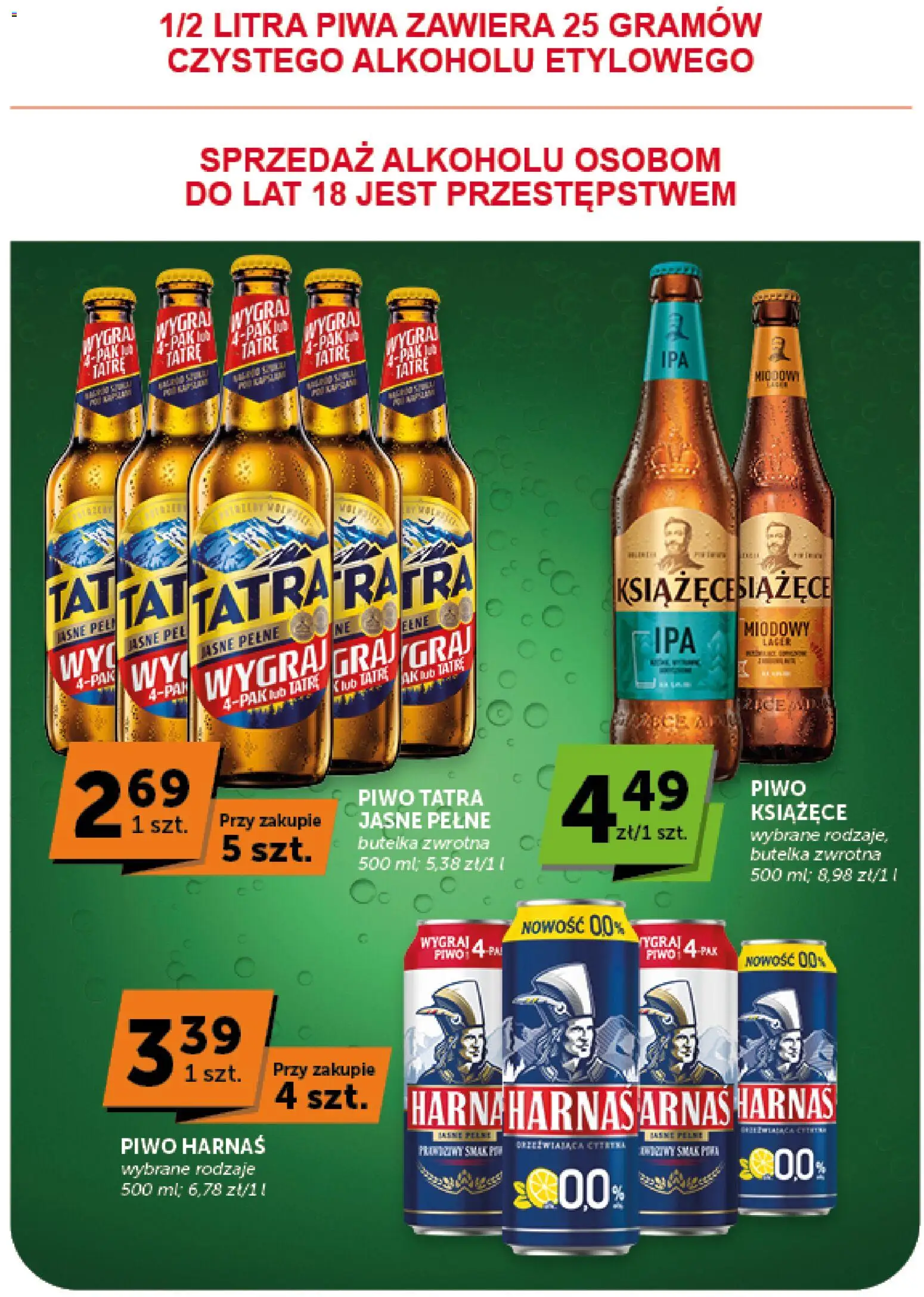 Groszek gazetka - Minimarket od 30.07.2026 | Strona: 13 | Produkty: Harnaś, Piwo