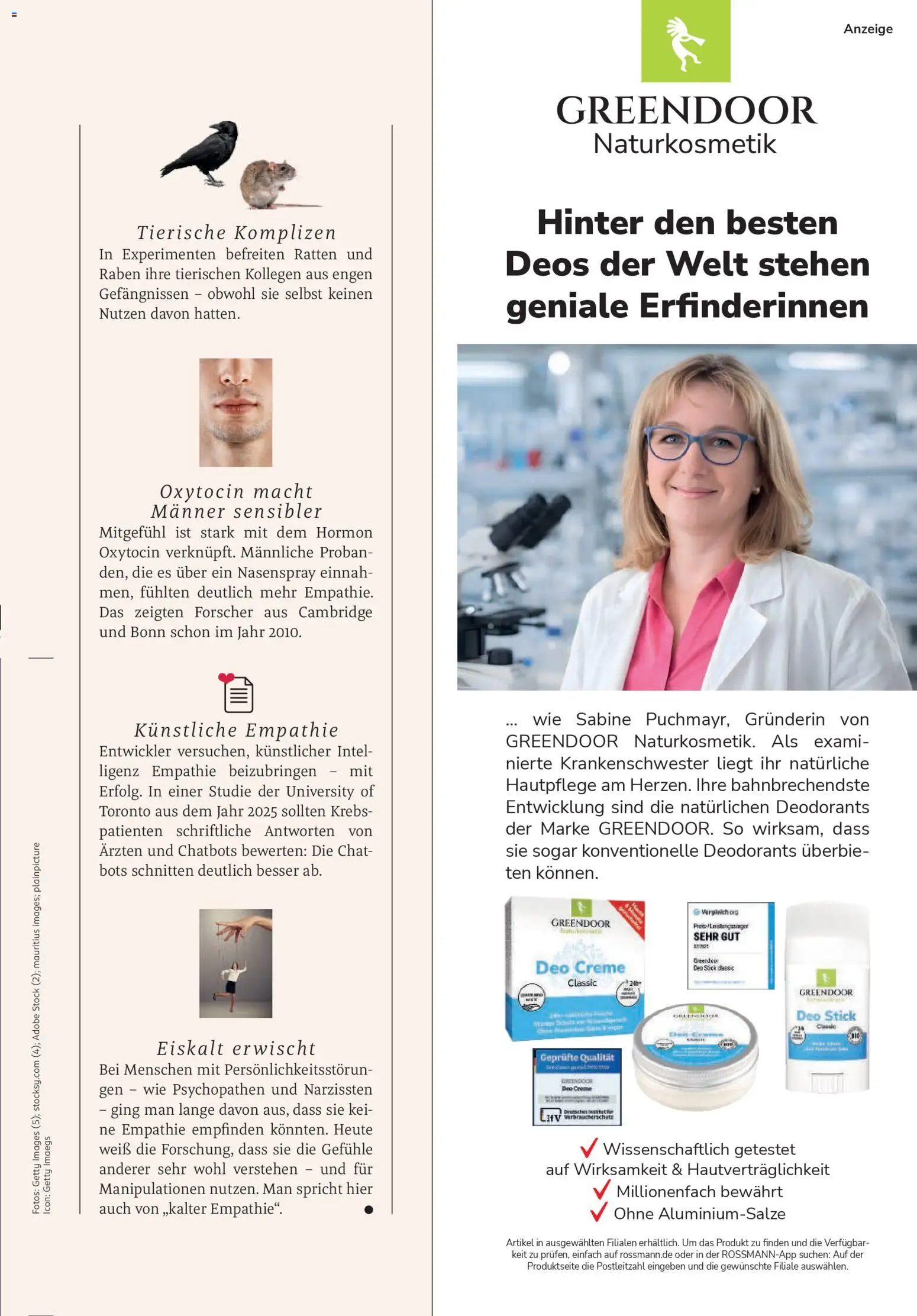 Rossmann Centaur – gültig ab 01.04.2026 | Seite: 21 | Produkte: Creme, Deodorant, Deo Stick, Deo Creme