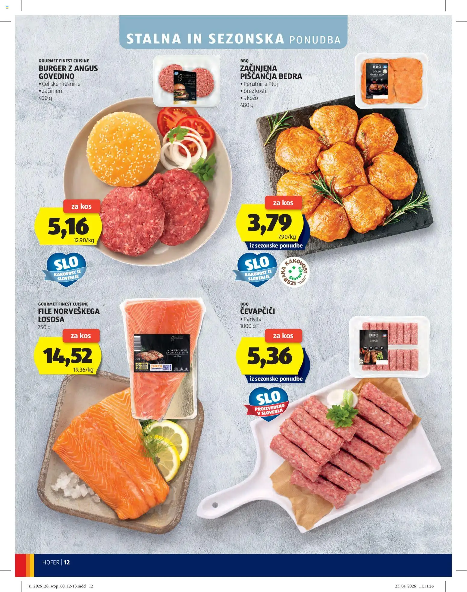 Hofer SI katalog | vrijedi od 06.05.2026 | Stranica: 12 | Proizvodi: Perutnina Ptuj, Ćevapčići