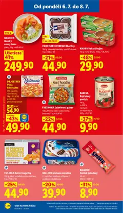 Náhled letáku DR. OETKER Pizza Ristorante, 340 g a další, různé druhy od 06.07.2026 | Strana: 22 | Produkty: Rajčatový protlak, Knorr, Losos, Bujón