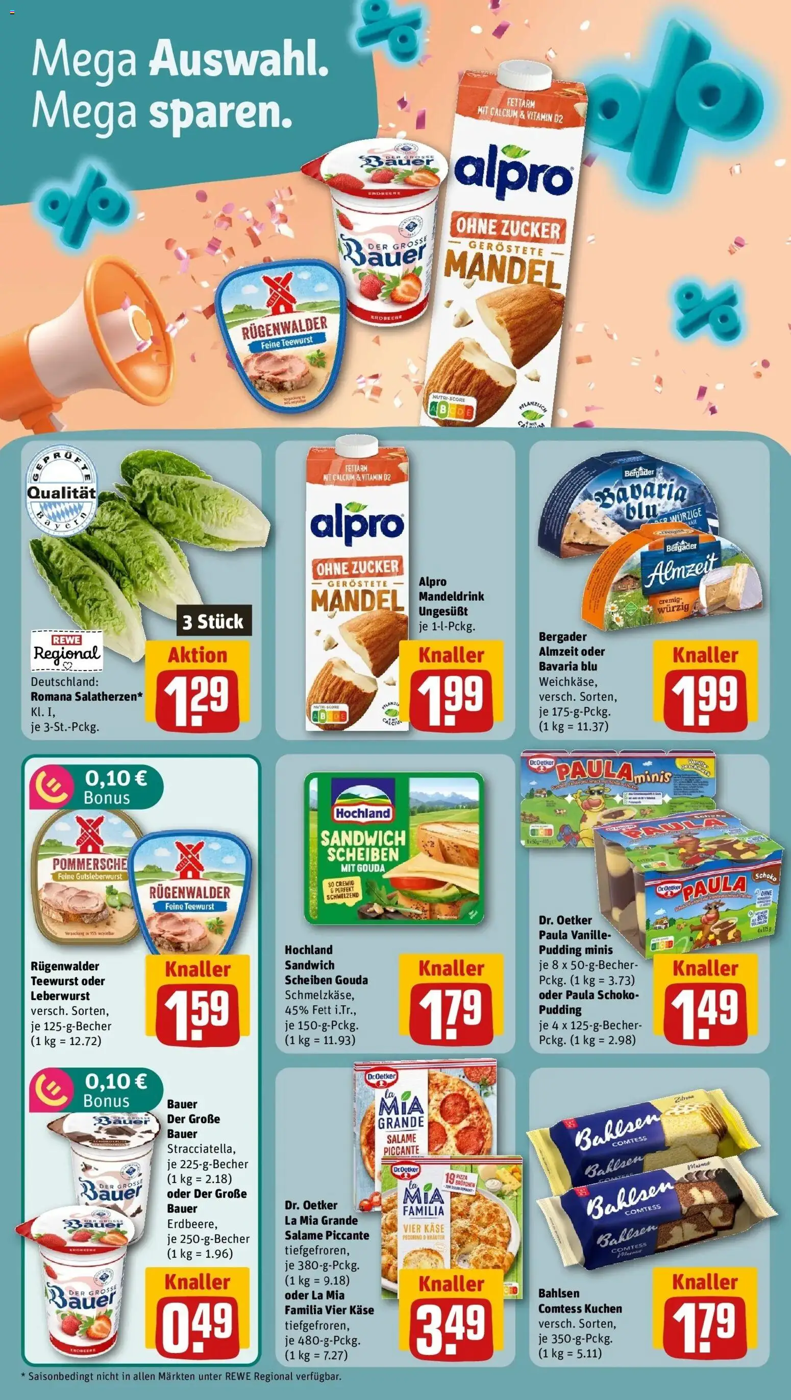 REWE Prospekt ab 28.09.2026 zum Blättern » Angebote | Seite: 6 | Produkte: Pudding, Zucker, Zitrone, Pizza