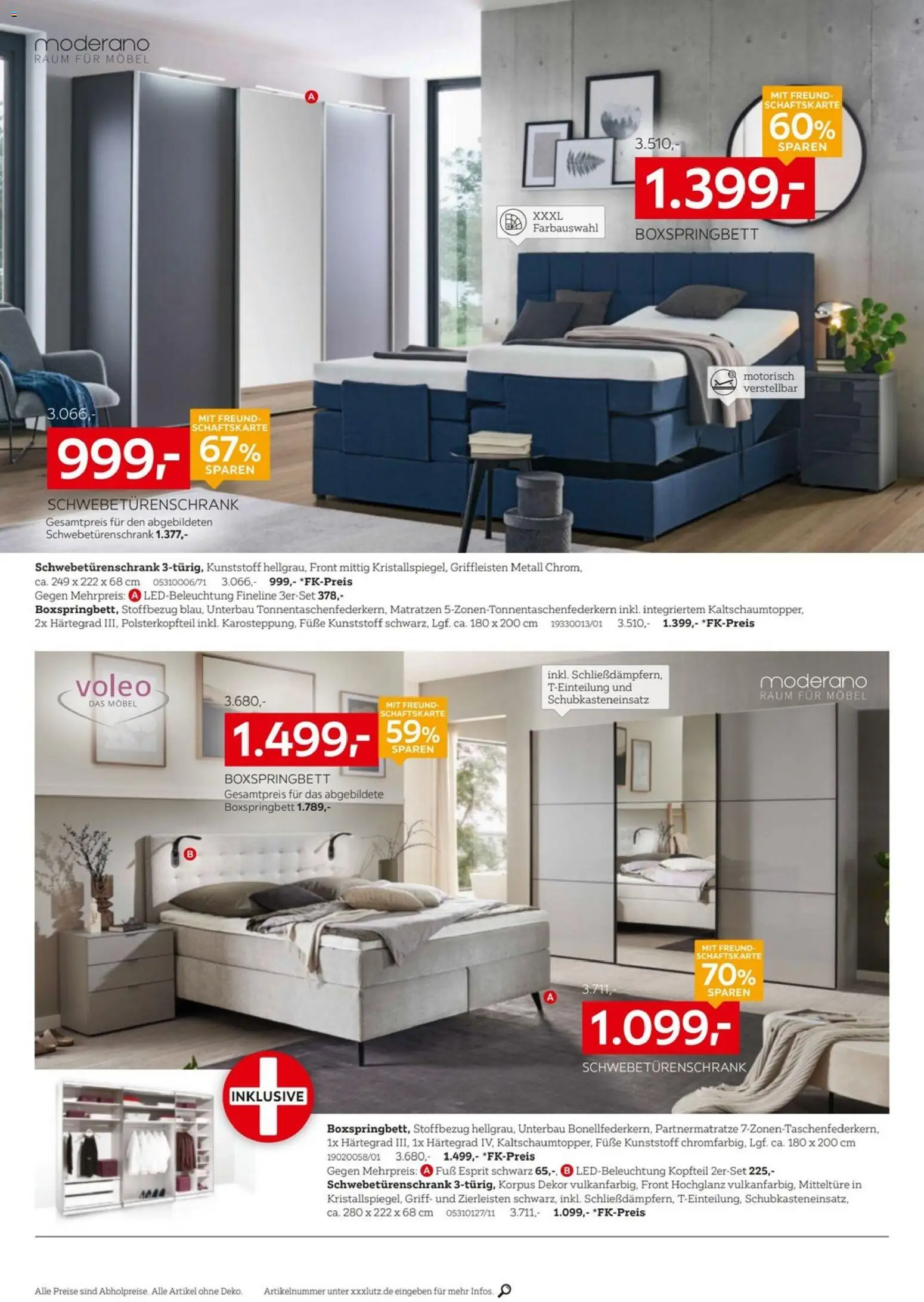 XXXLutz Schlafzimmer-Testerinnen und -Tester gesucht – gültig ab 09.05.2026 | Seite: 4 | Produkte: Schwebetürenschrank, Boxspringbett