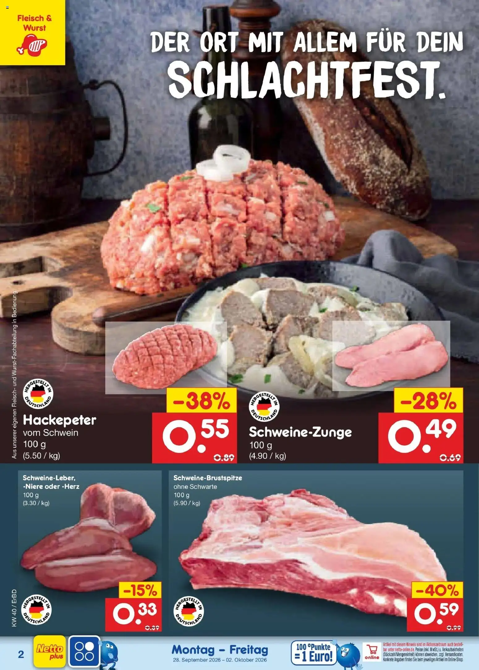 Netto Marken-Discount Prospekt Weimar – gültig ab 28.09.2026 | Seite: 46 | Produkte: Wurst, Fleisch