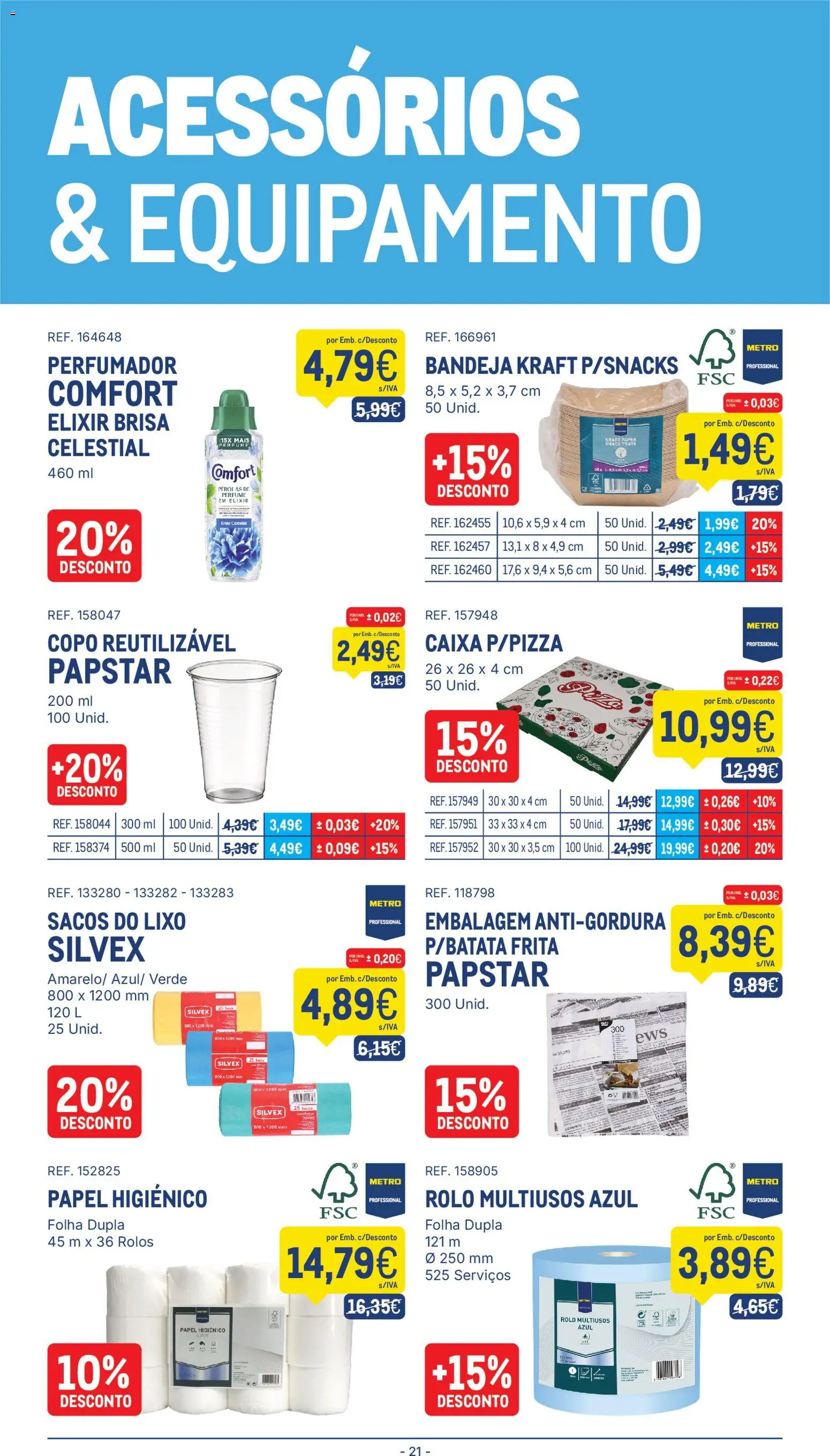 Makro folheto │ válido de 18/08/2026 | Página: 21 | Produtos: Papel higiénico, Perfume, Bandeja, Sacos do lixo