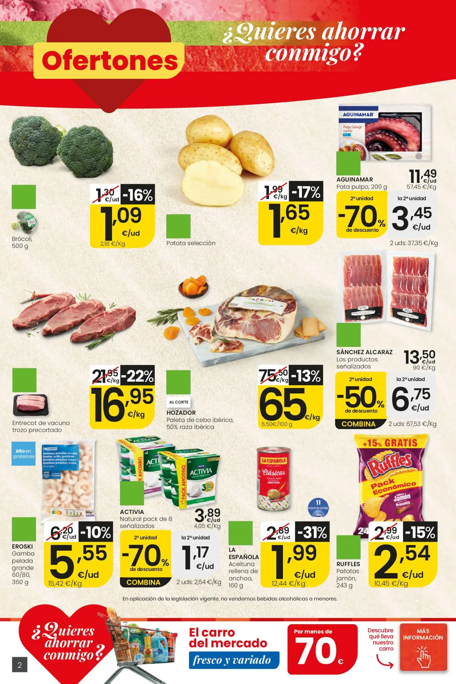 Eroski Ofertones de verano │ válido desde el 28.05.2026 | Página: 2 | Productos: Jamón, Anchoa, Gamba