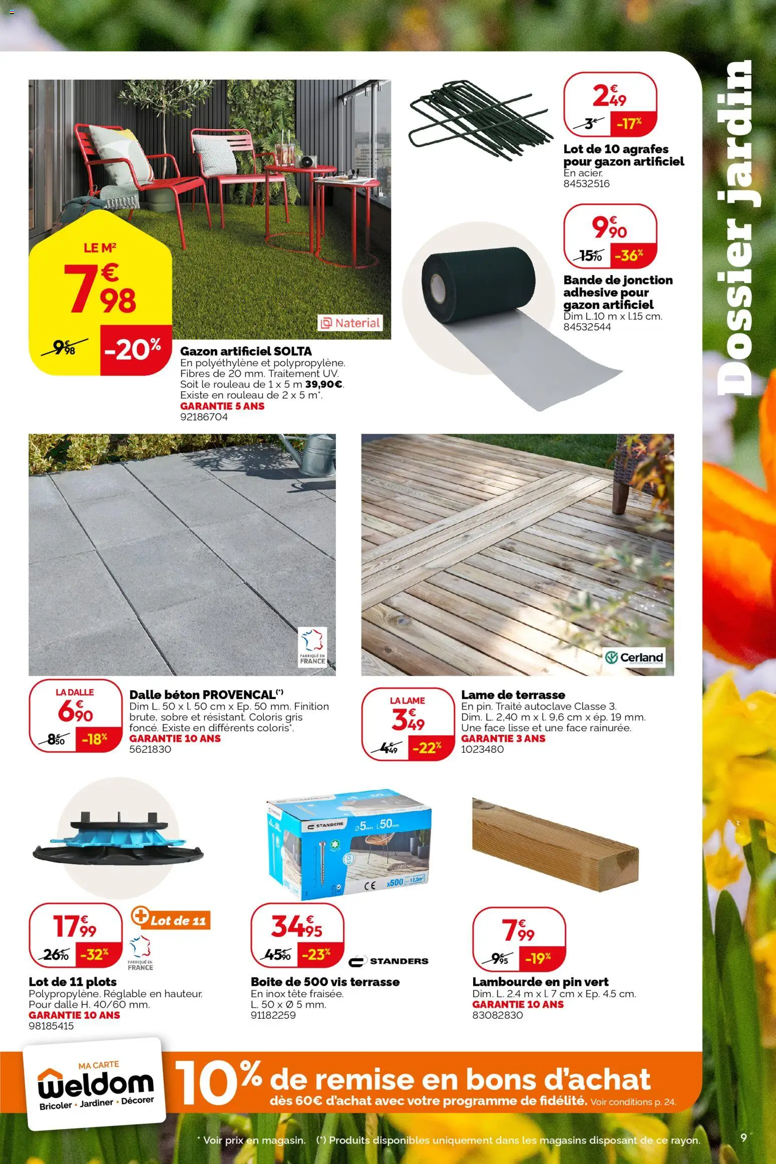 {H1} | Page: 9 | Produits: Rouleau, Gazon, Plots