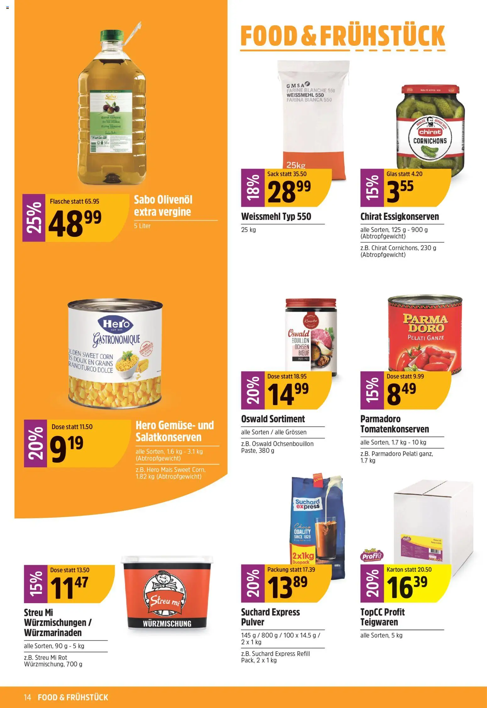 TopCC aktionen – gültig ab 01.06.2026 | Seite: 14 | Produkte: Pulver, Teigwaren, Gemüse