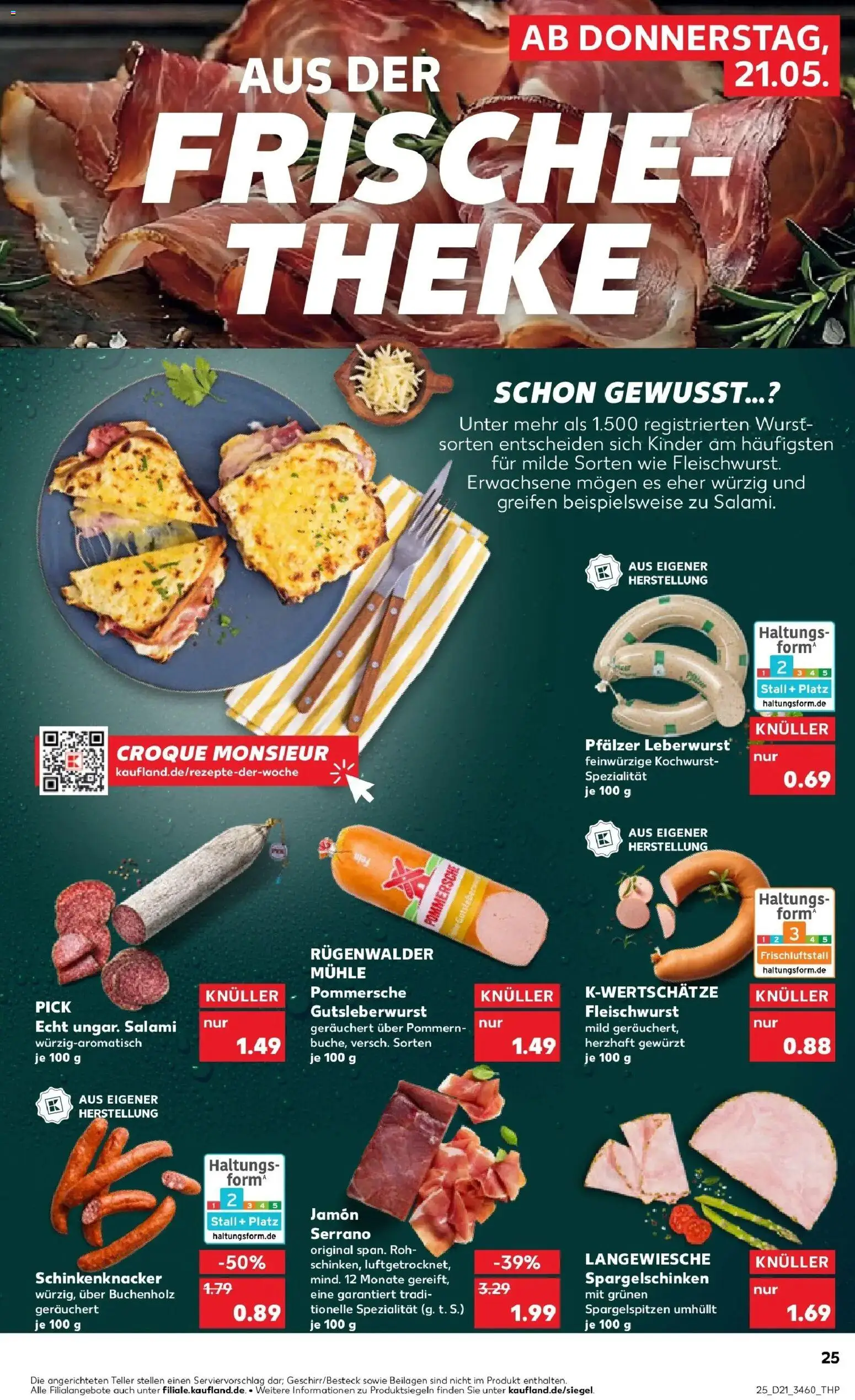 Kaufland Prospekt Weiden In Der Oberpfalz – gültig ab 21.05.2026 | Seite: 25 | Produkte: Mühle, Theke, Wurst, Salami