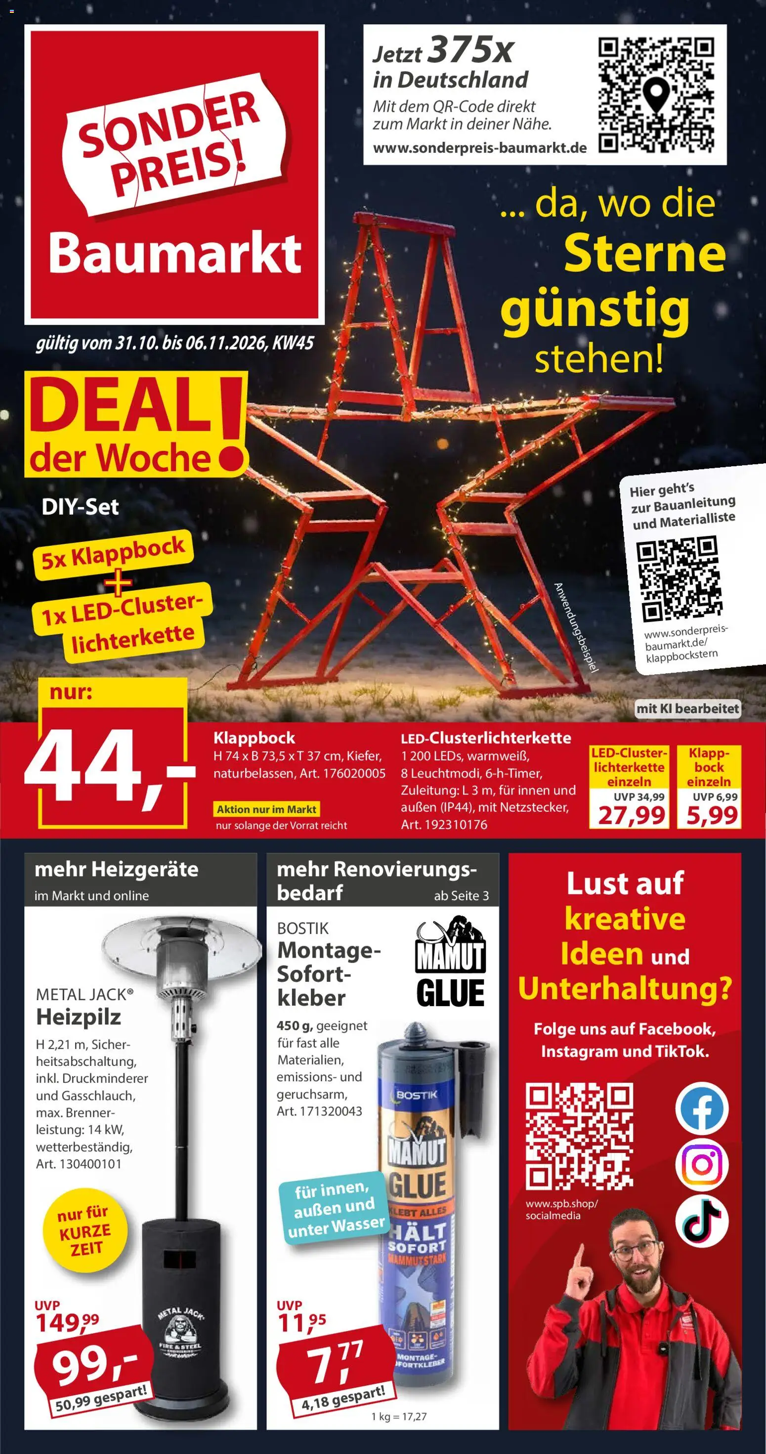 Sonderpreis Baumarkt Prospekt – gültig ab 31.10.2026 | Seite: 1