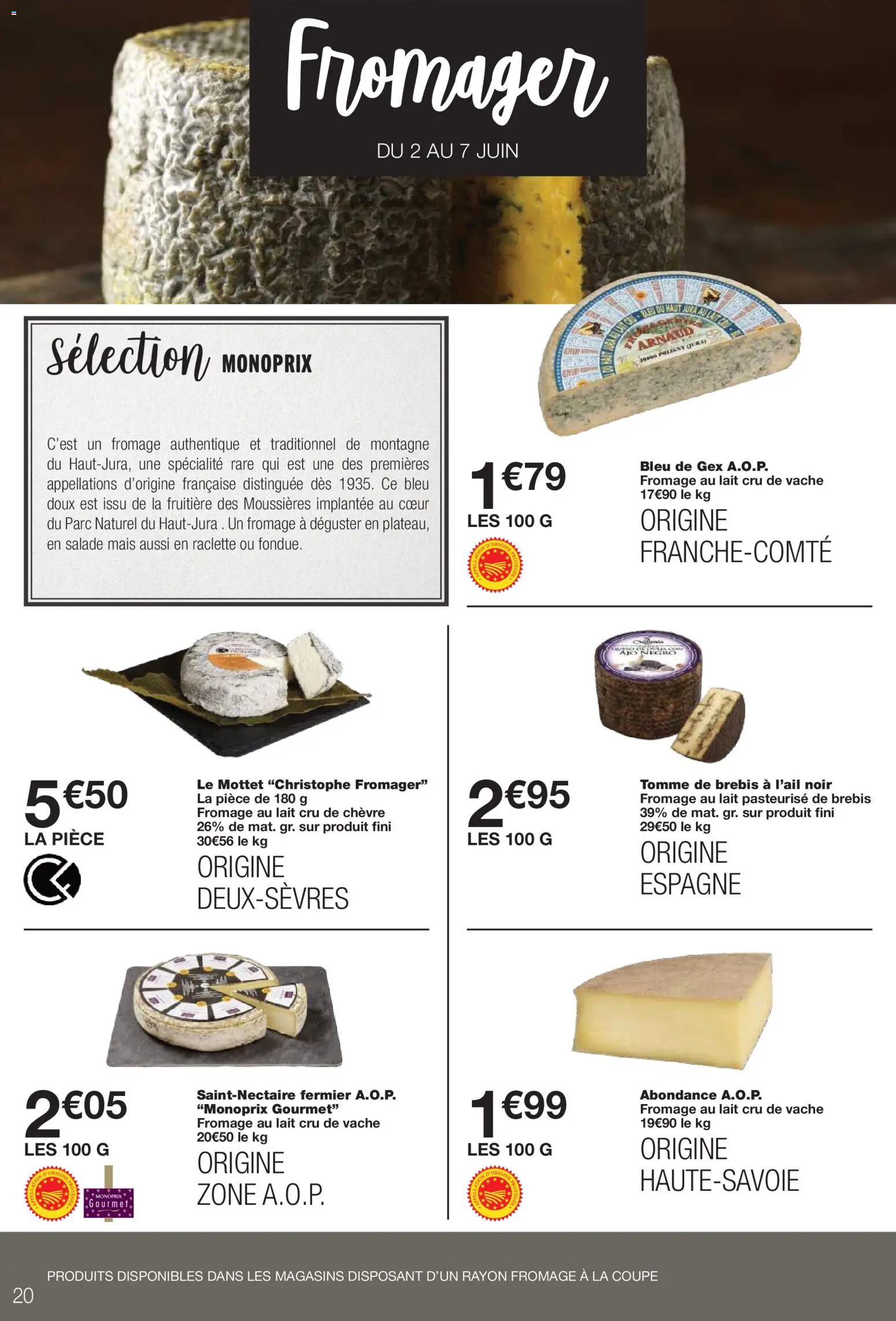 {H1} | Page: 20 | Produits: Salade, Mais, Lait, Fromage