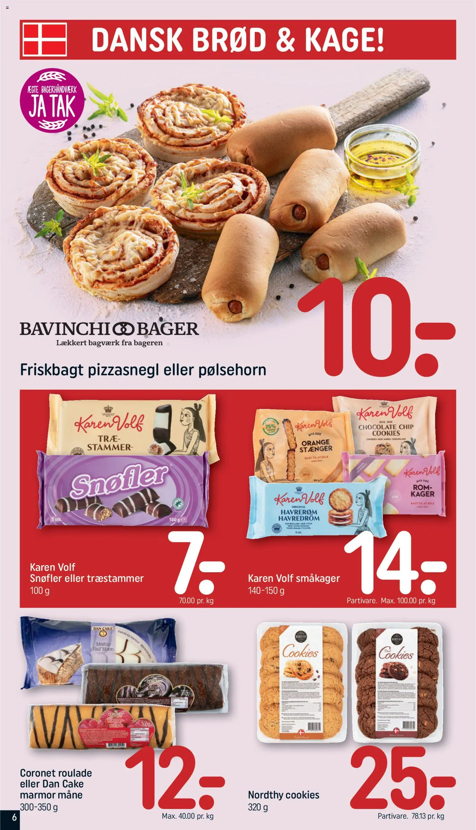 Rema 1000 tilbudsavis – gyldig fra 09/08/2026 | Side: 6 | Produkter: Brød, Pølsehorn, Cookies, Rom