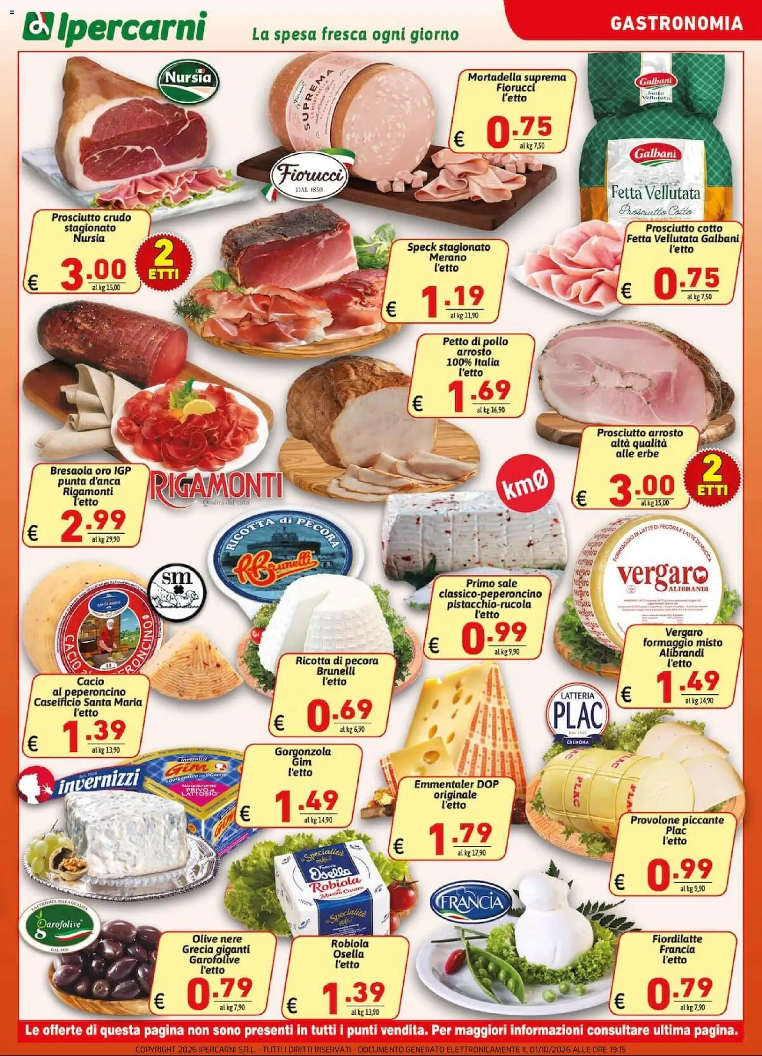 Volantino Ipercarni del 02/10/2026 | Pagina: 9 | Prodotti: Provolone, Sale, Formaggio, Robiola