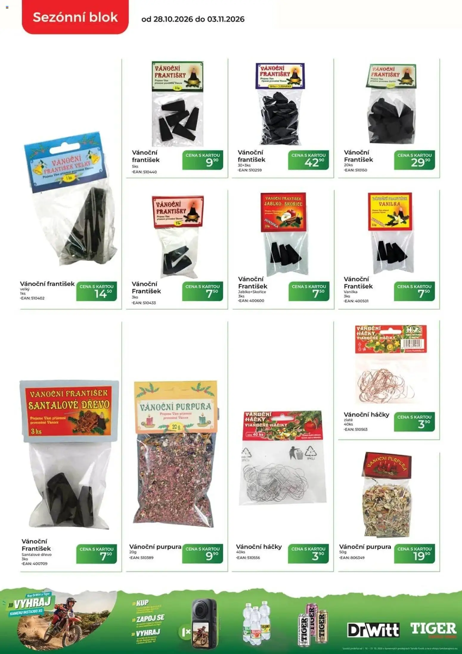 Tamda Foods leták od 28.10.2026 | Strana: 8 | Produkty: Tiger, Vanilka, Drwitt, Blok
